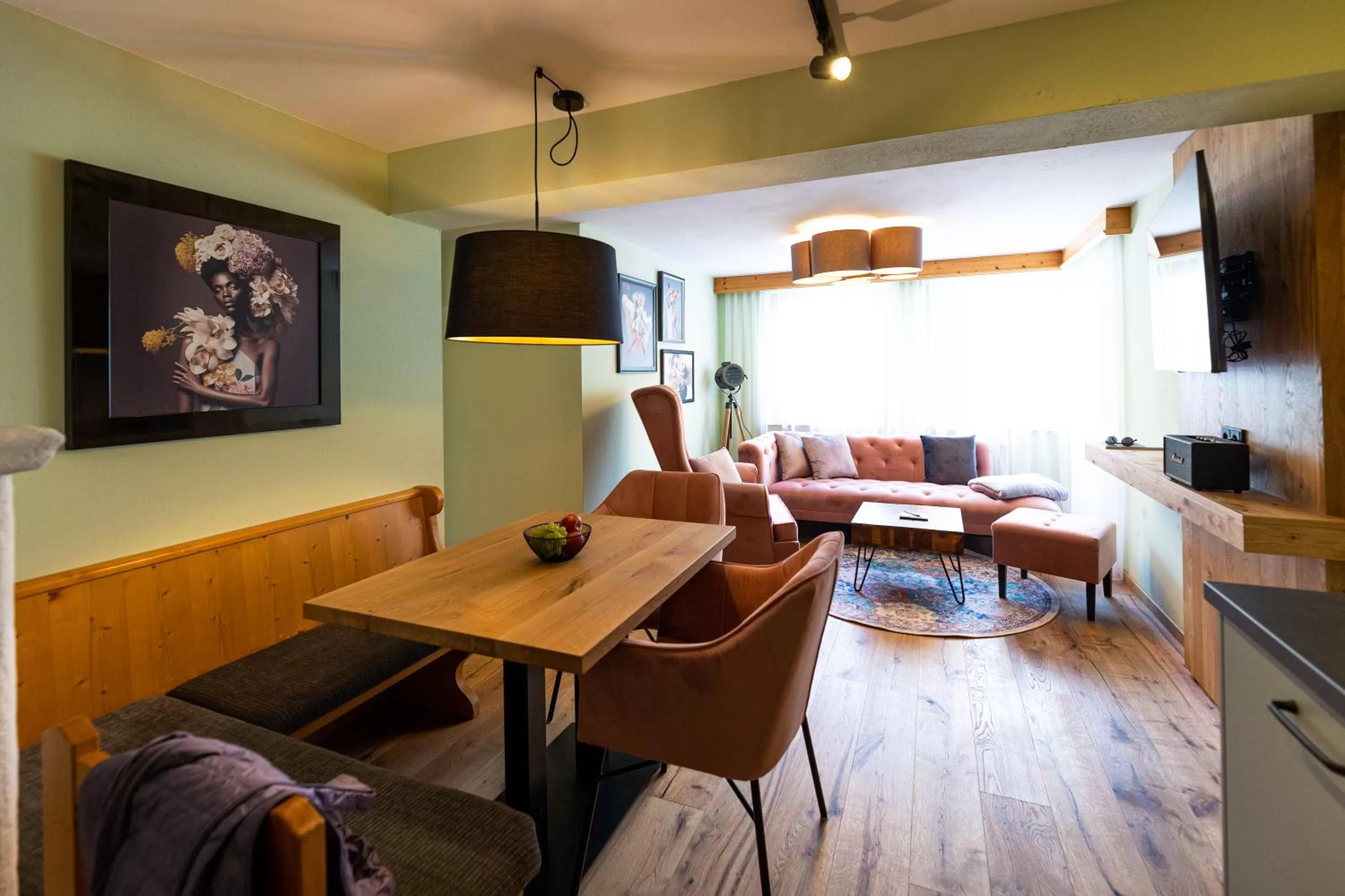 Living room in Wellness Aparthotel "Lechlife" incl Pool - 400m zum SKILIFT