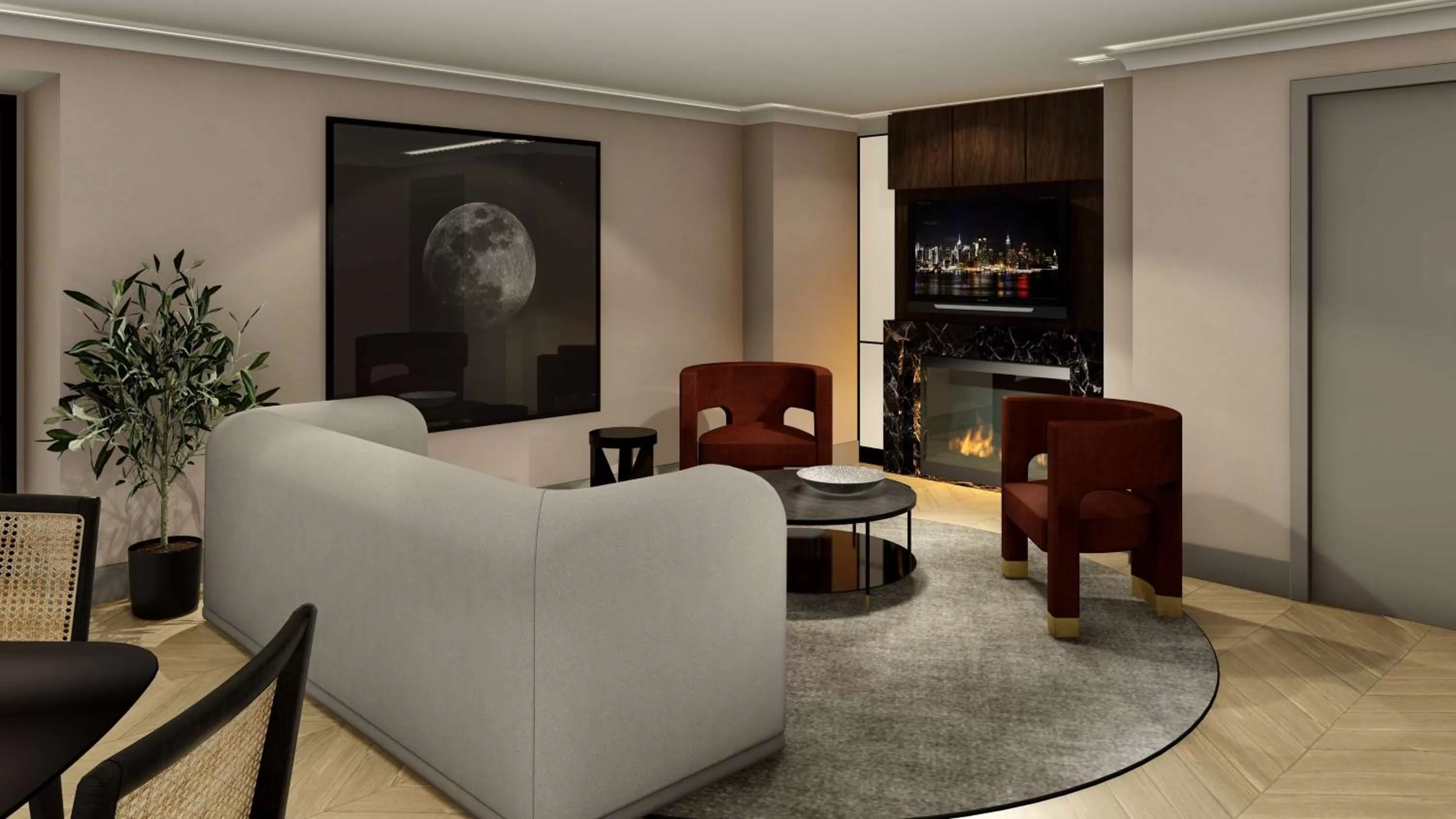 Living room in Vogue Hotel Montreal Downtown, Curio Collection by Hilton