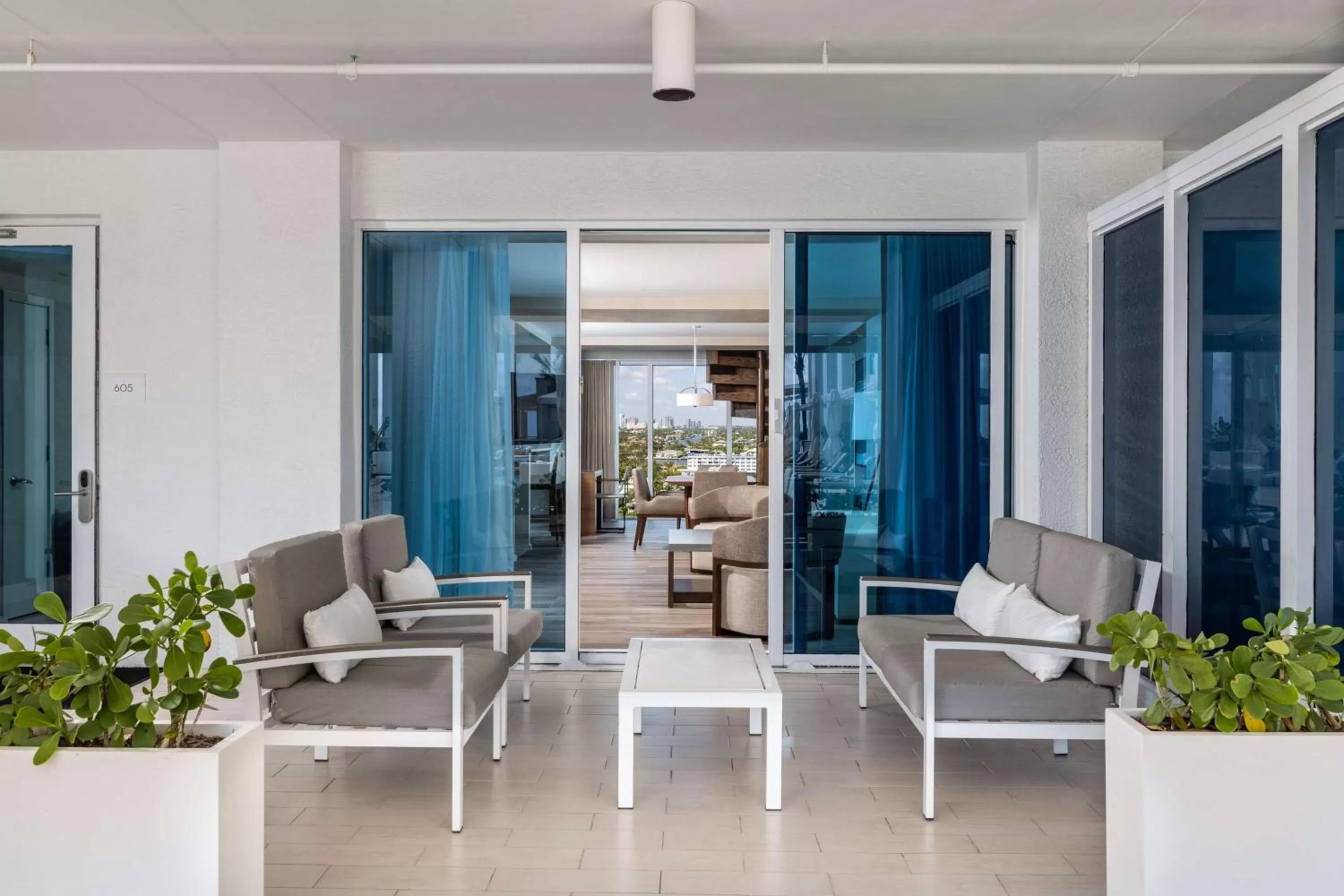 Living room in Conrad Fort Lauderdale Beach