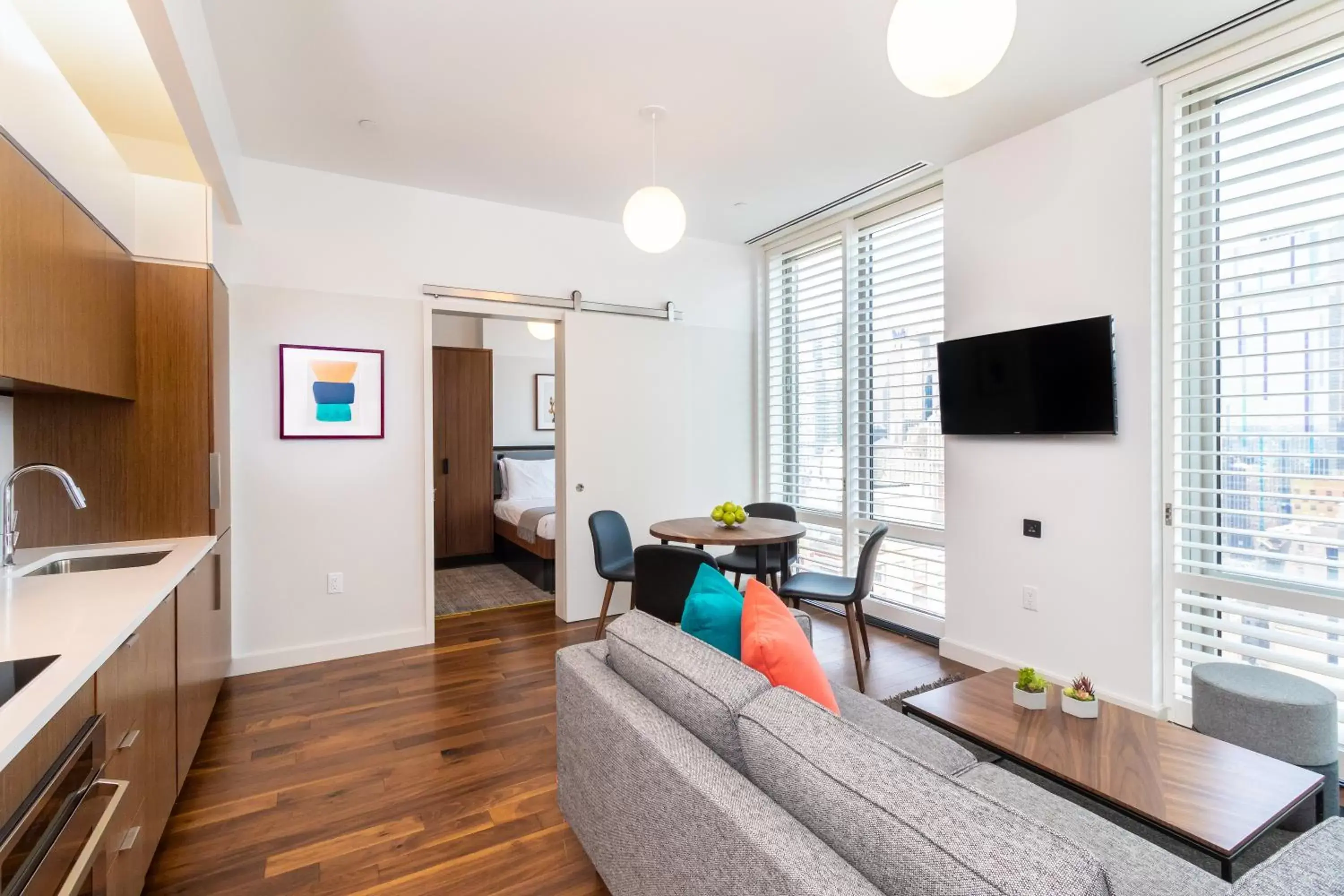 Living room, Seating Area in Pod Pads Times Square Living room, Seating Area in Pod Pads Times Square