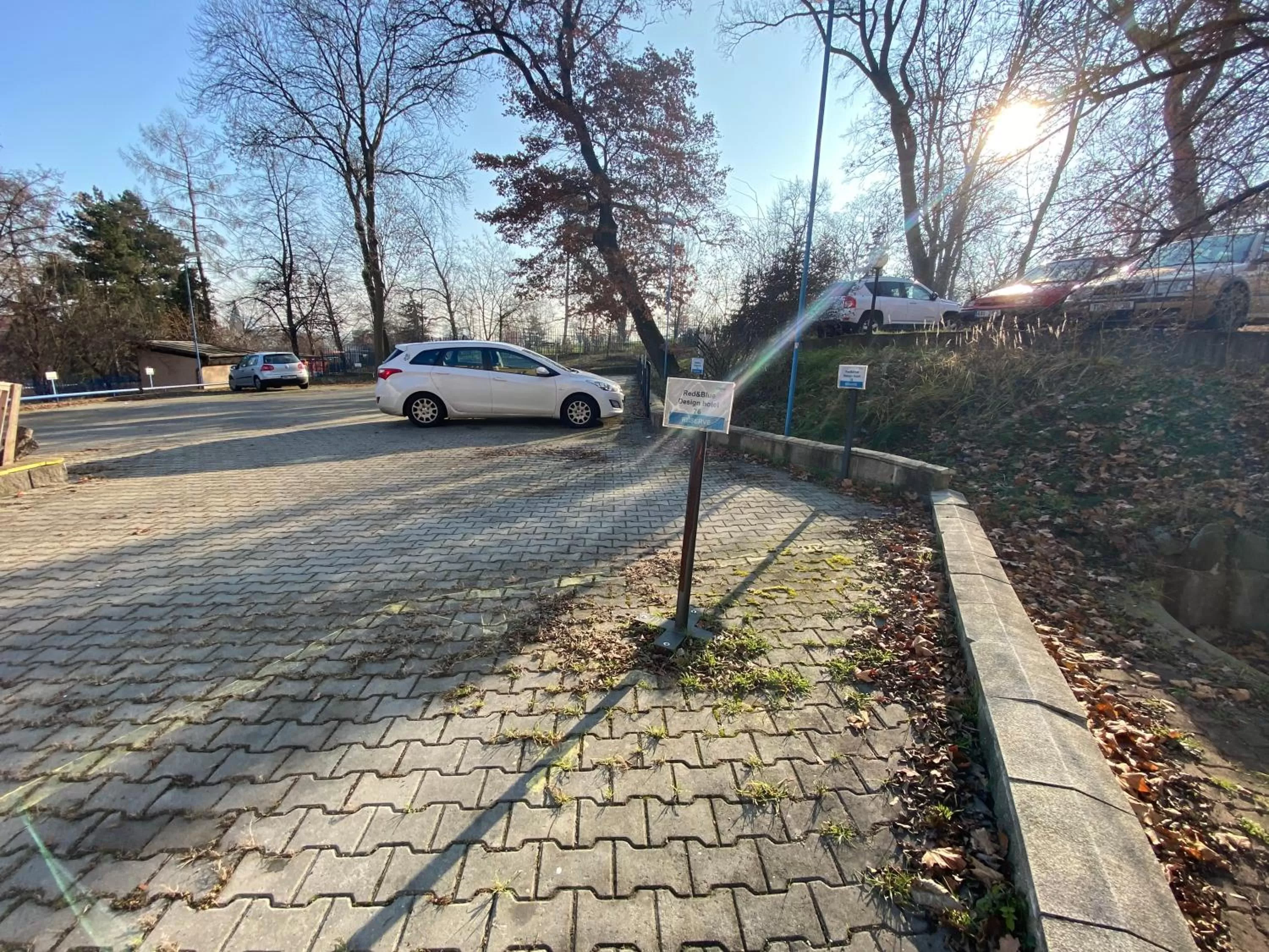 Parking in Red & Blue Design Hotel Prague