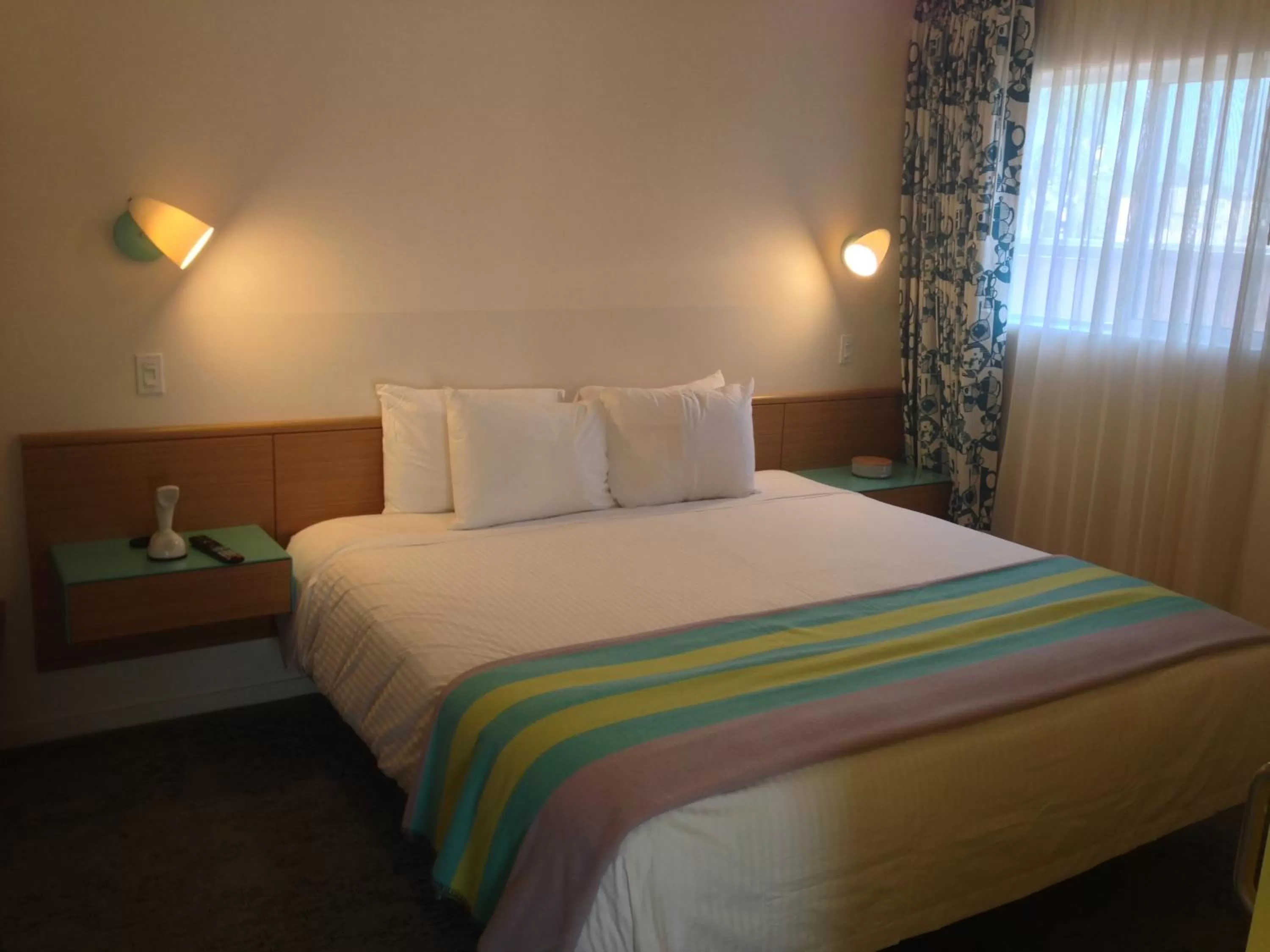 Bed in The Beverly Laurel Hotel at West Hollywood