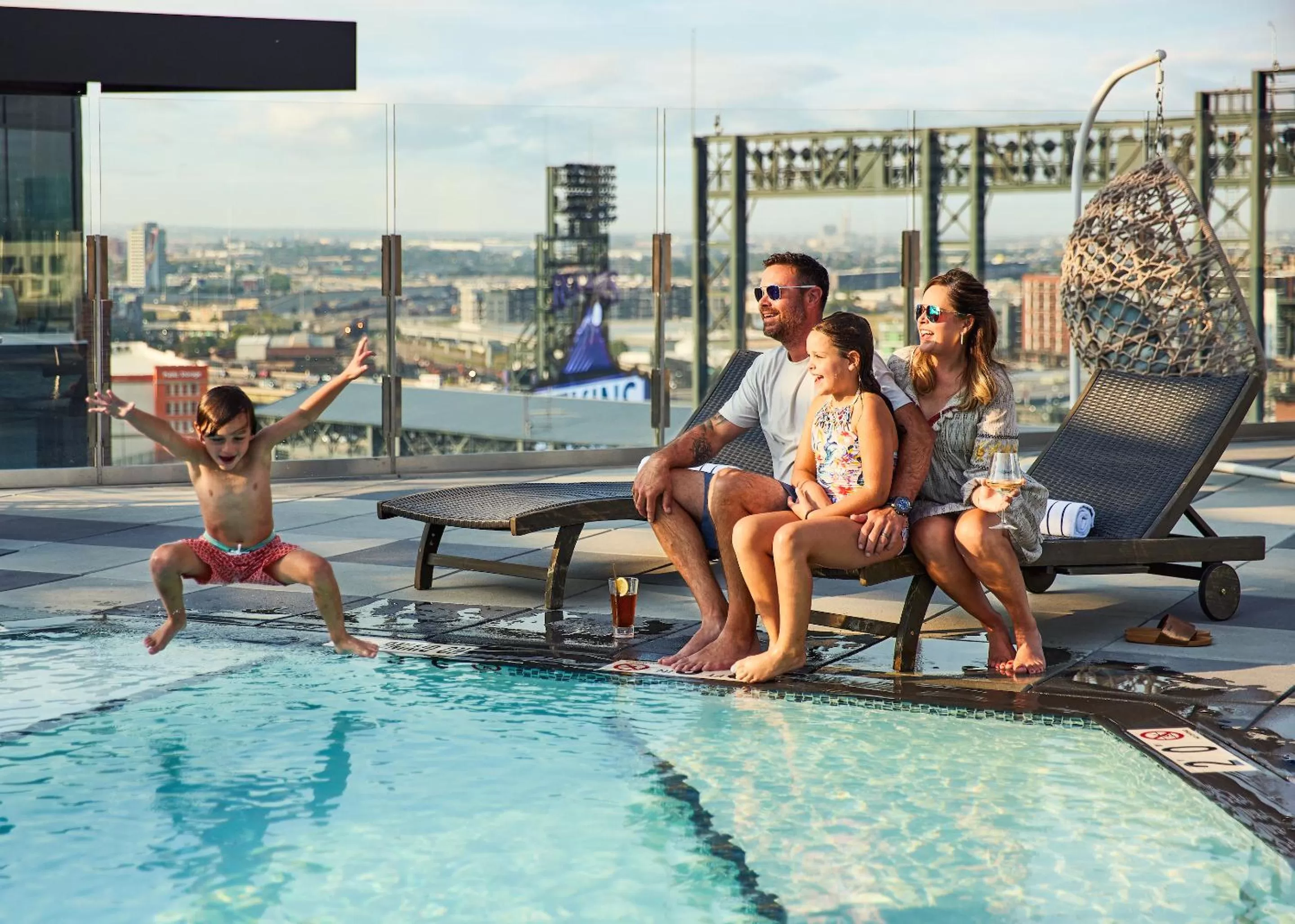 Pool view in The Rally Hotel at McGregor Square