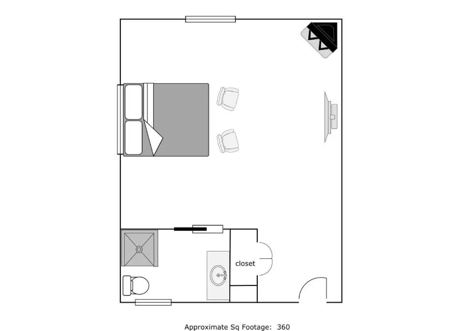 Floor Plan in Mine and Farm, The Inn at Guerneville, CA