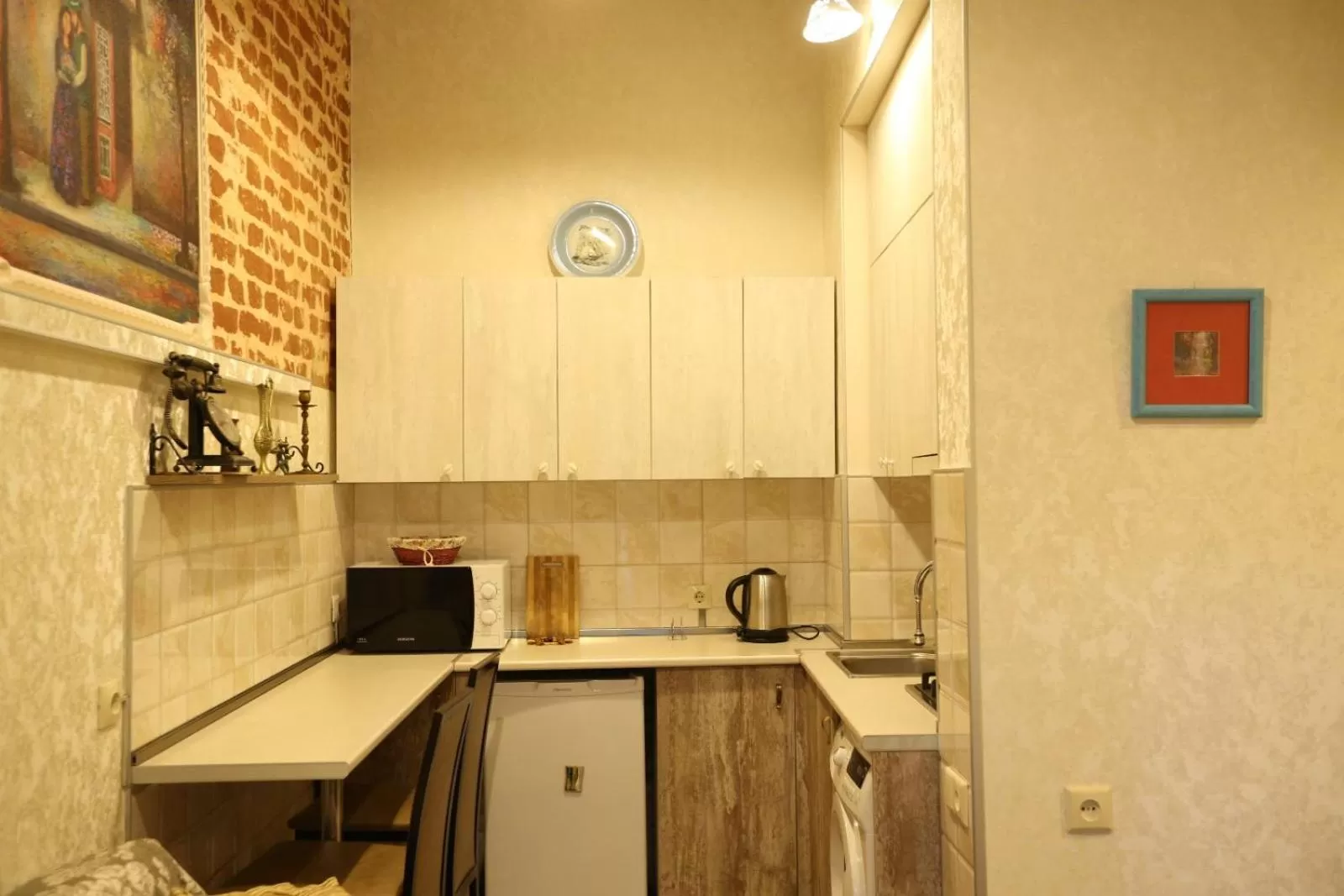 Kitchen/Kitchenette in Luky apartment on Rustaveli Ave.