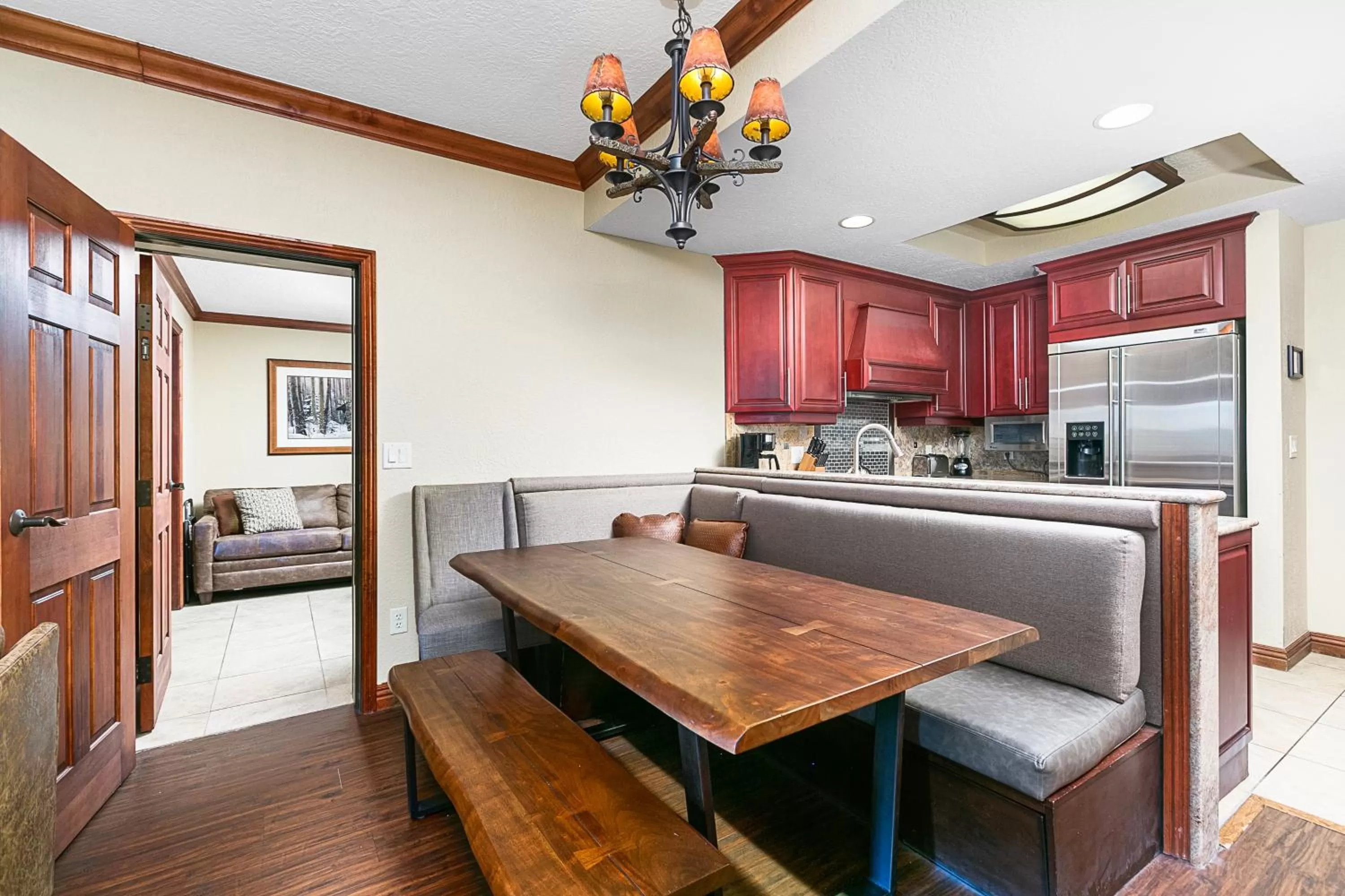 Seating area in Condos at Canyons Resort by White Pines