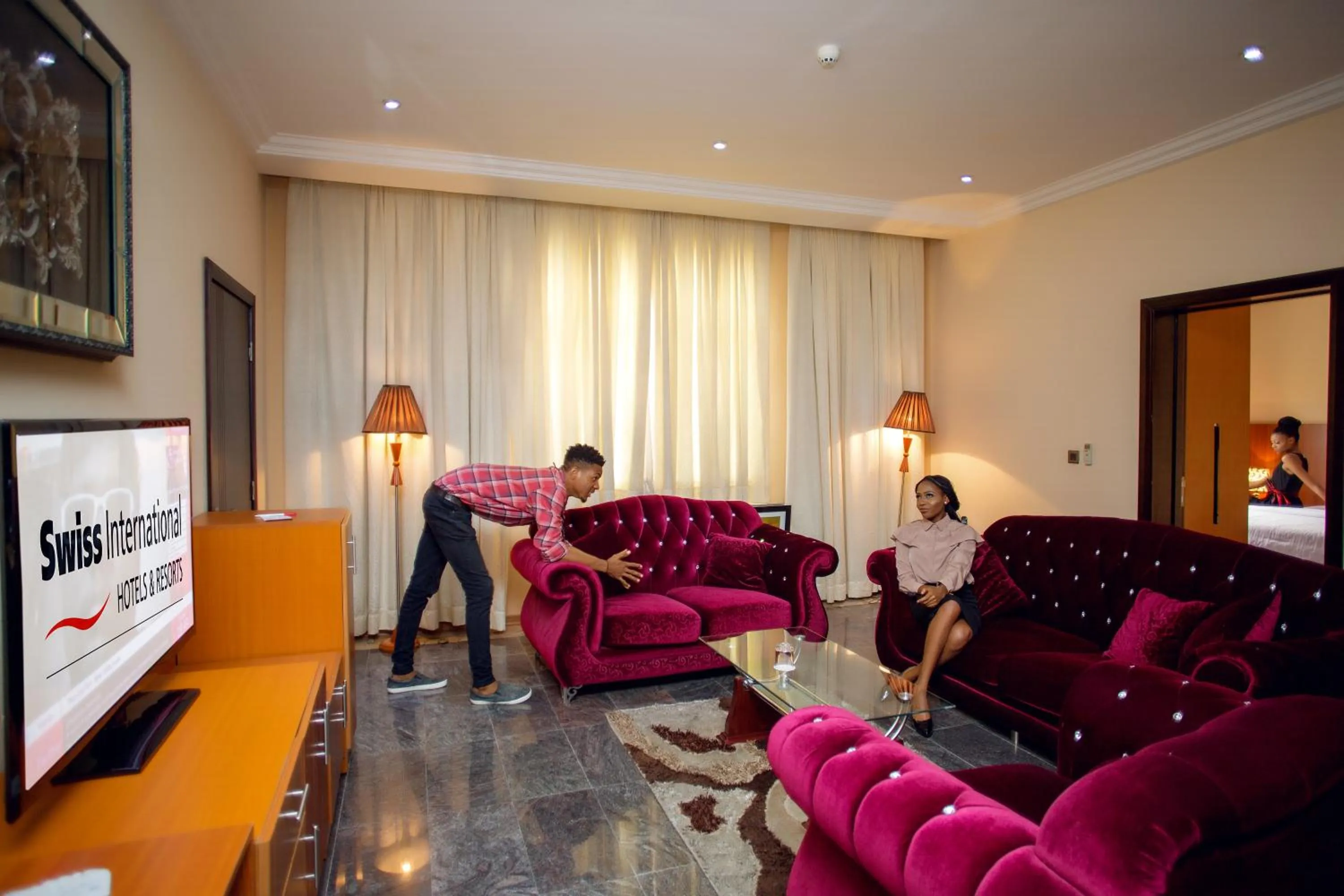 Living room, Seating Area in Swiss International Mabisel Port Harcourt