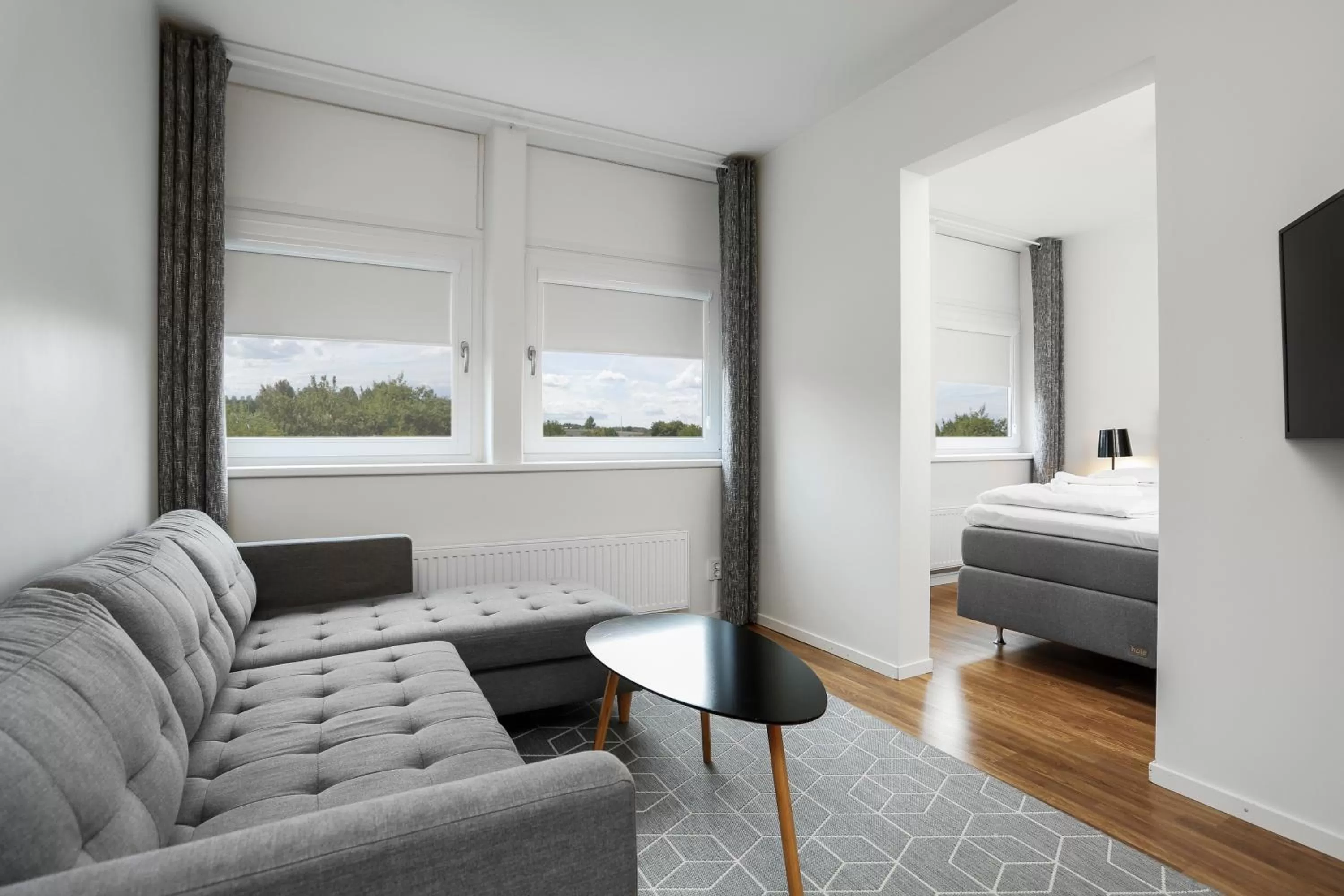 Living room, Bed in Almnäs Park Hotel