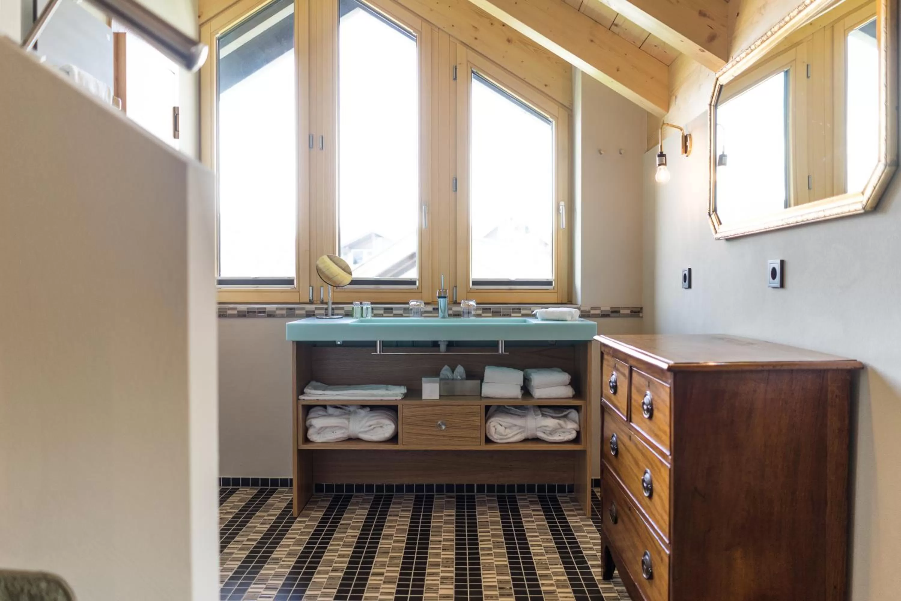 Bathroom in Das Freiberg Romantikhotel