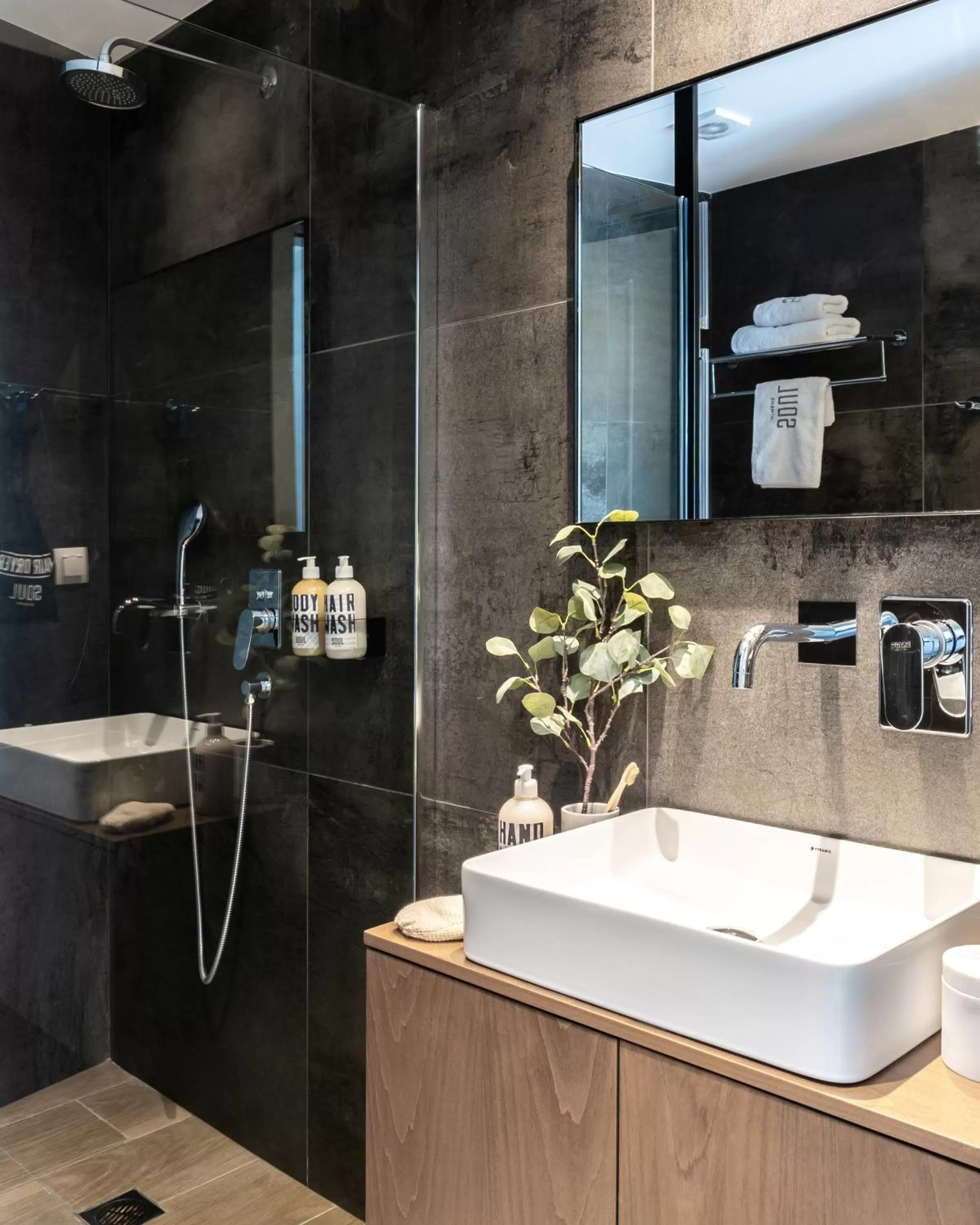 Bathroom in Play Theatrou Athens a member of Brown Hotels