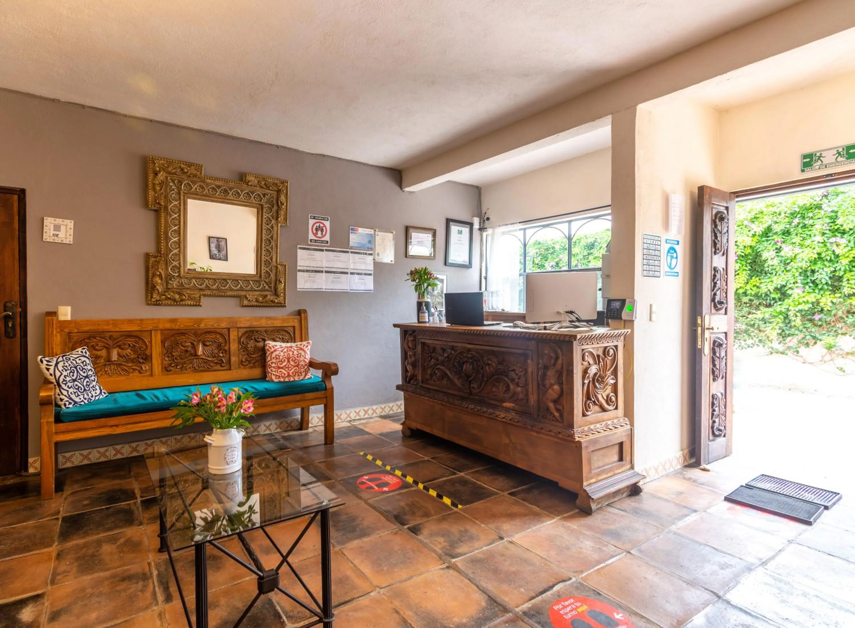 Lobby or reception in Hotel Casa Santamaría