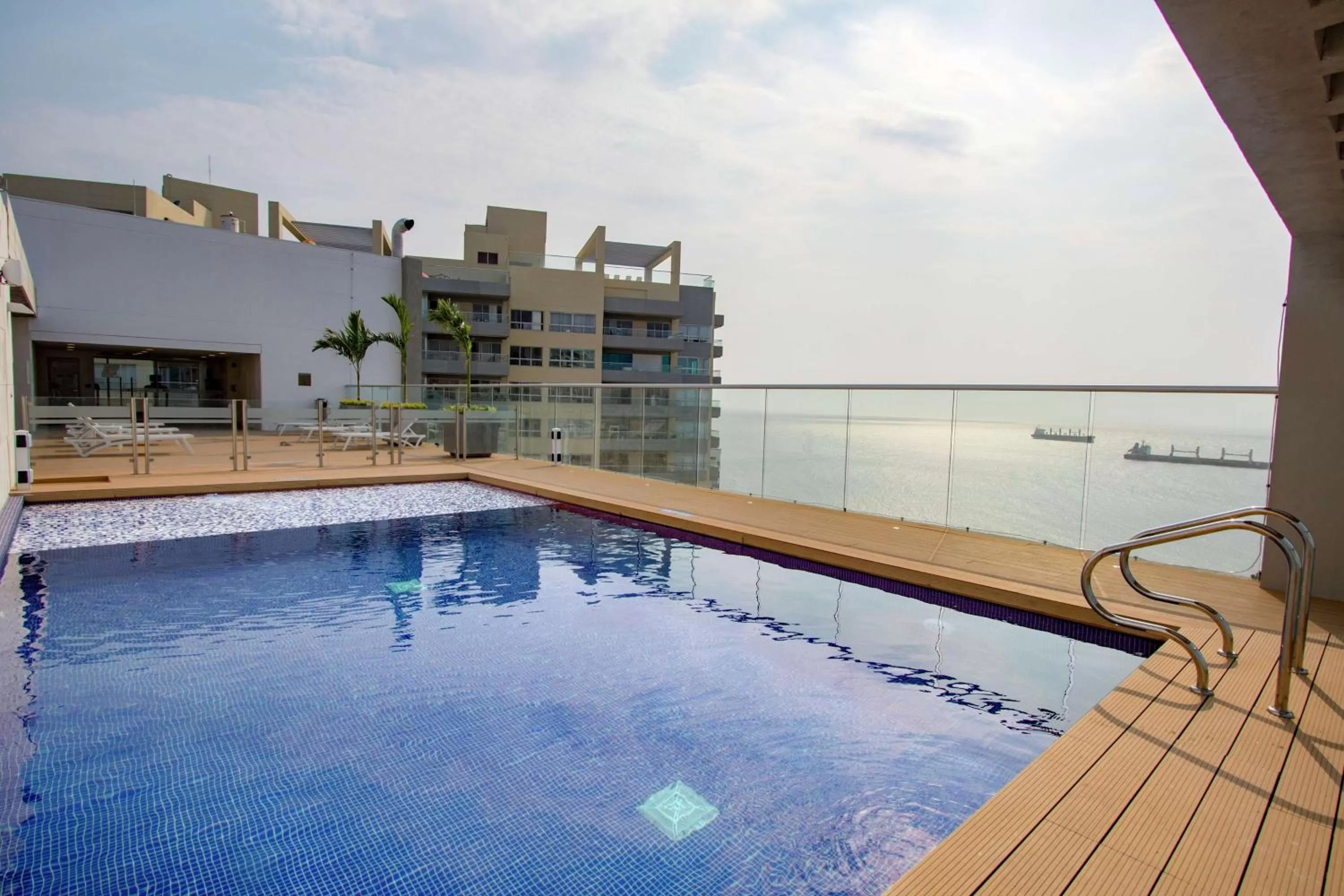 Pool view in Hilton Garden Inn Santa Marta