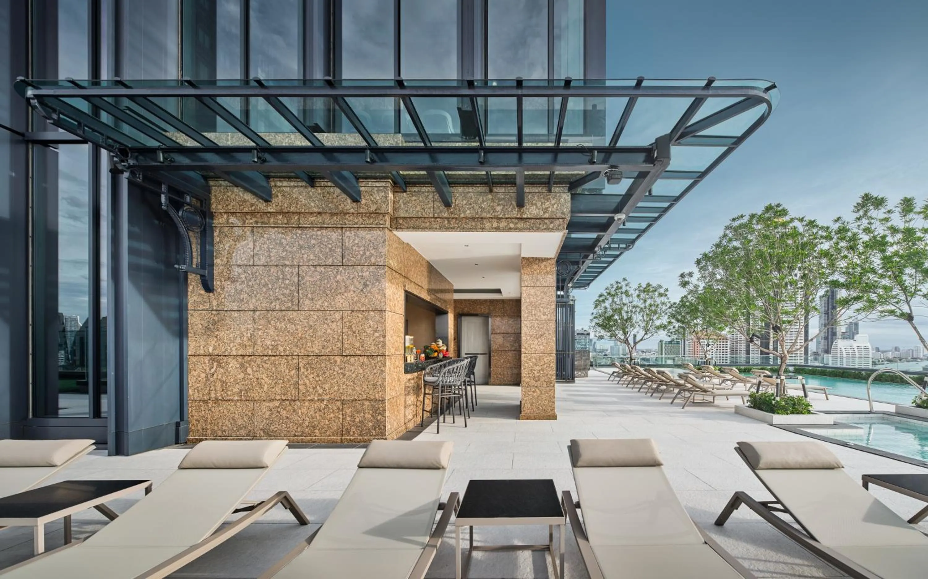 Swimming pool in Grande Centre Point Surawong Bangkok