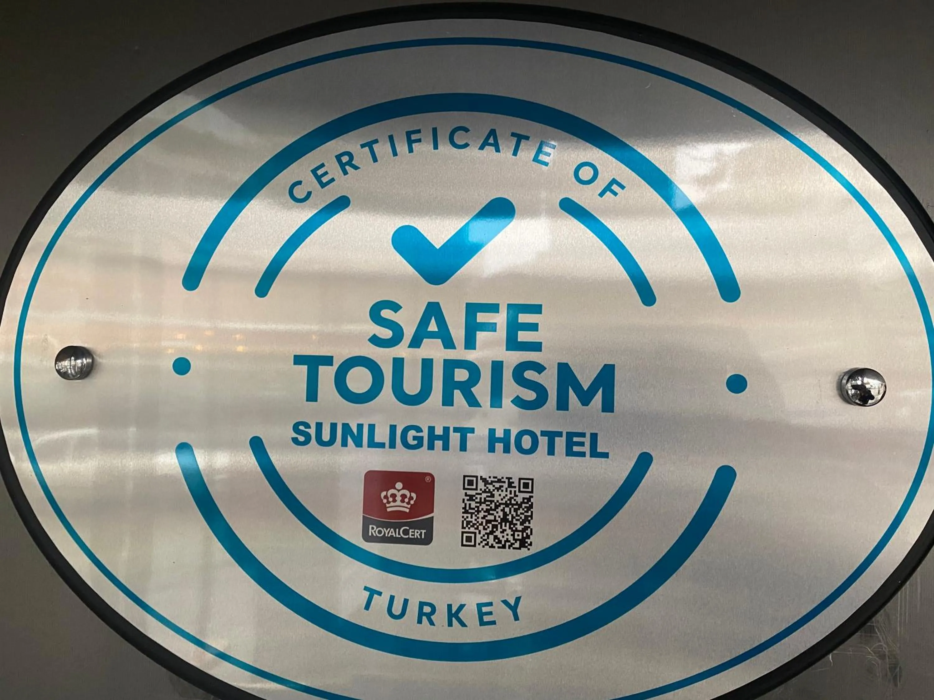 Logo/Certificate/Sign in Sunlight Hotel