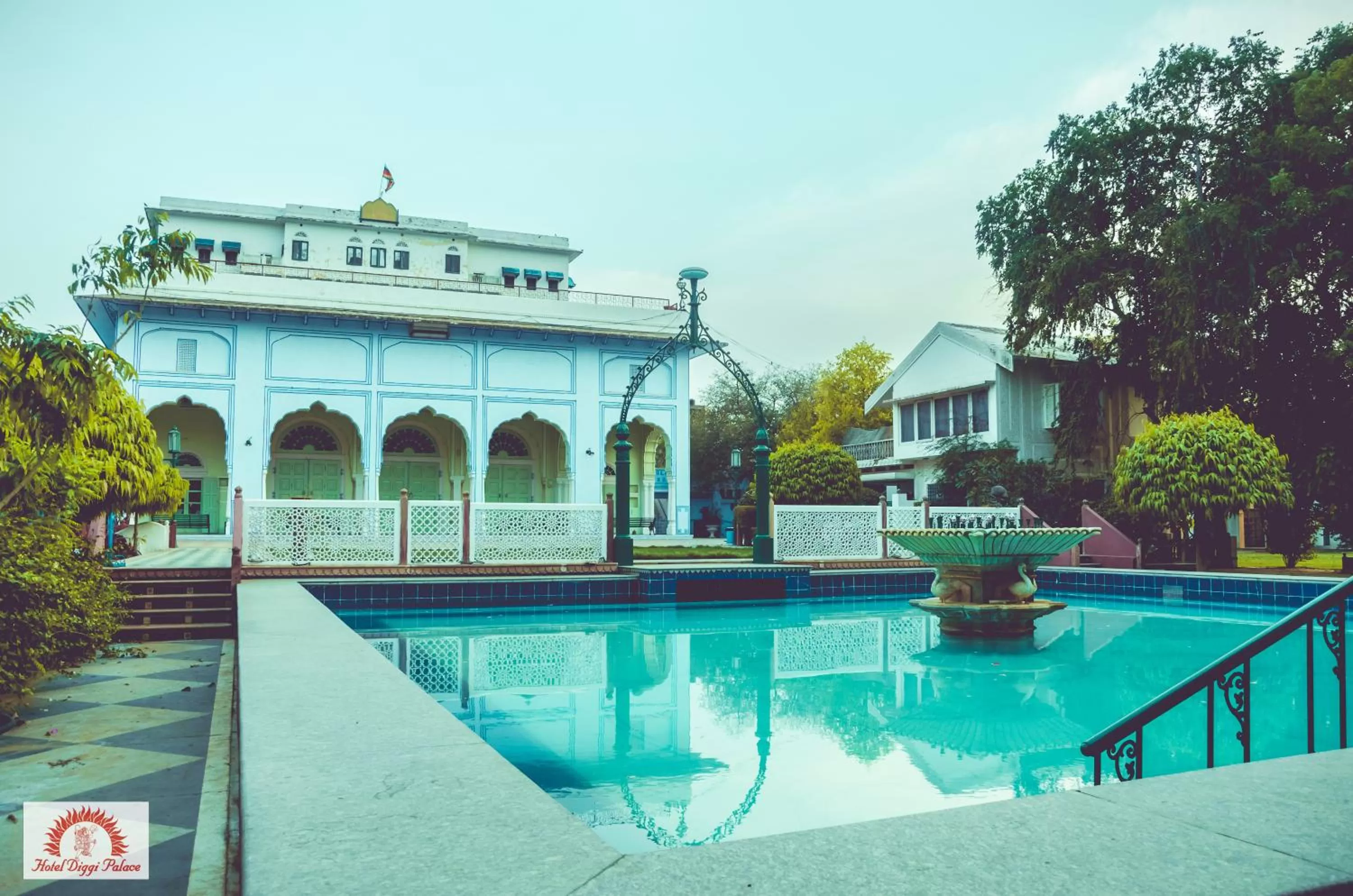 Swimming pool in Diggi Palace - A City Center Hidden Heritage Gem