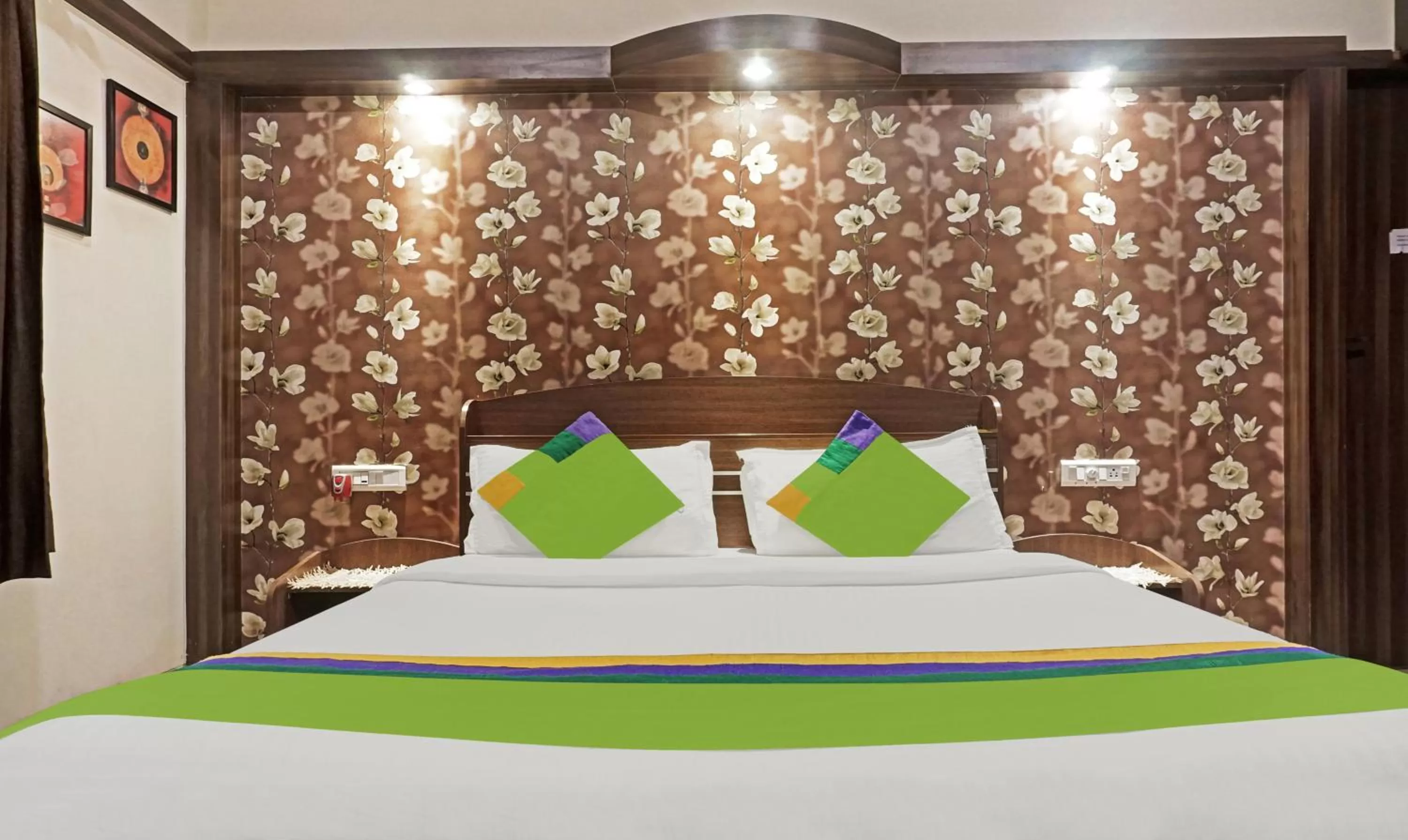 Bedroom, Bed in Treebo Excellent Home