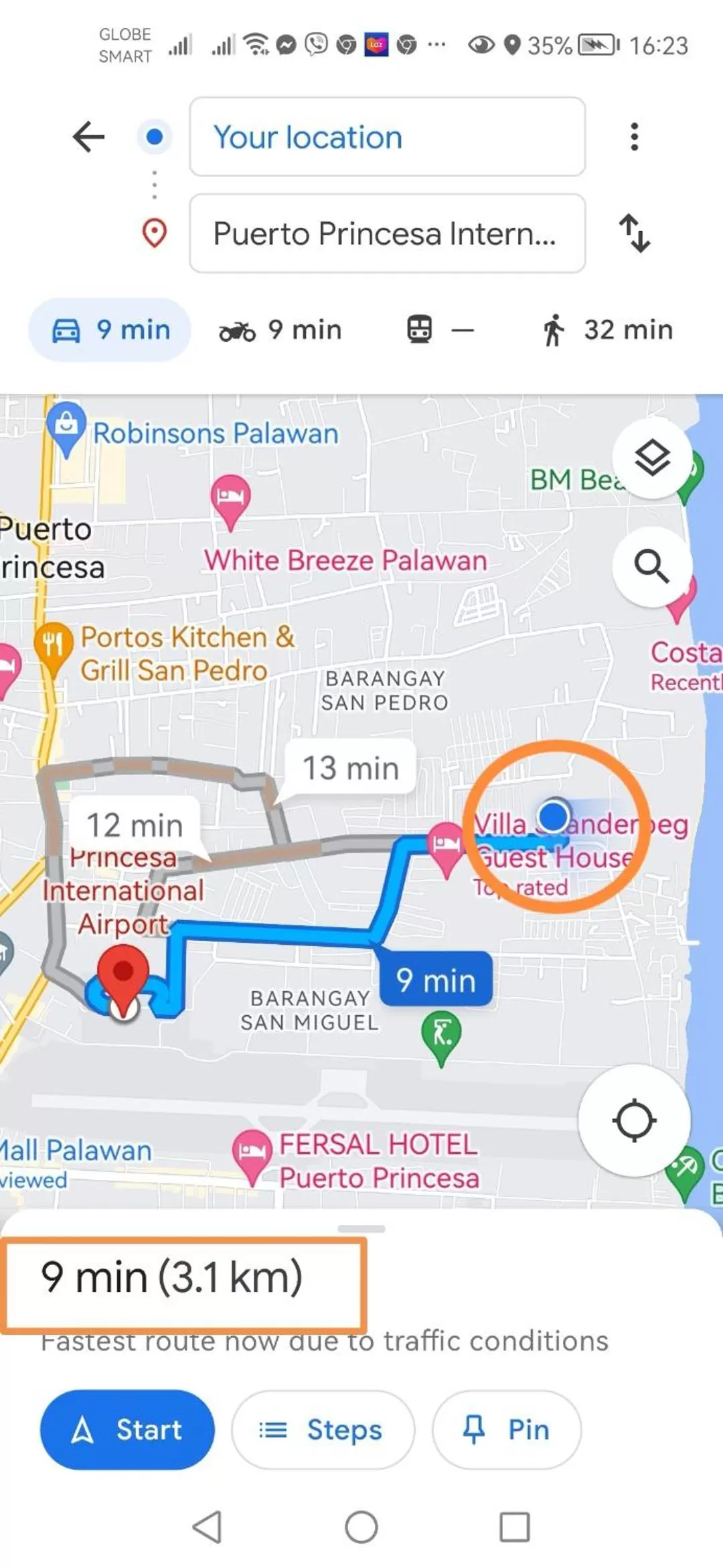 Bird's-eye View in Mongki's Pensionhouse