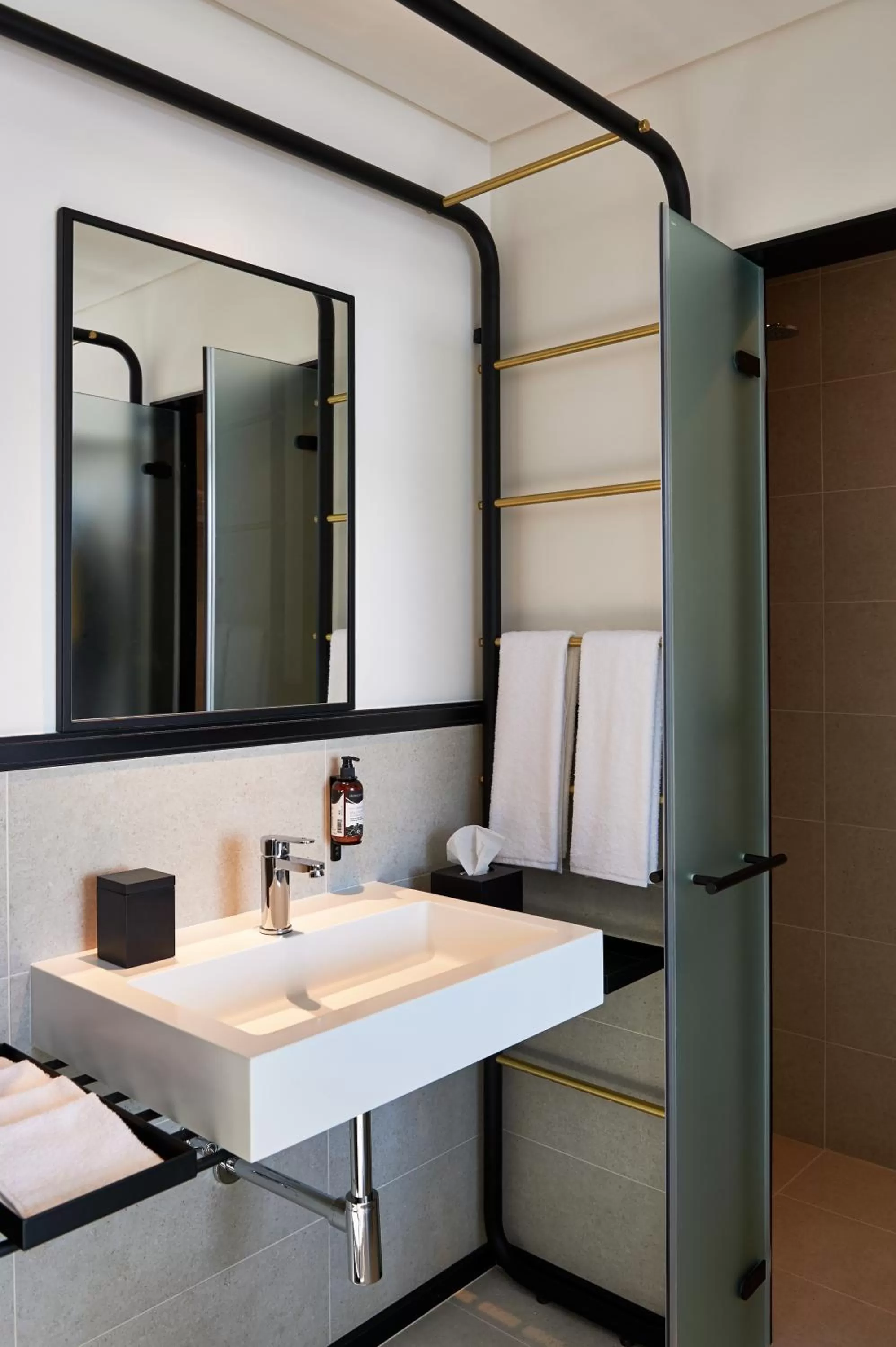 Bathroom in FORM Hotel Al Jaddaf, Dubai, a Member of Design Hotels
