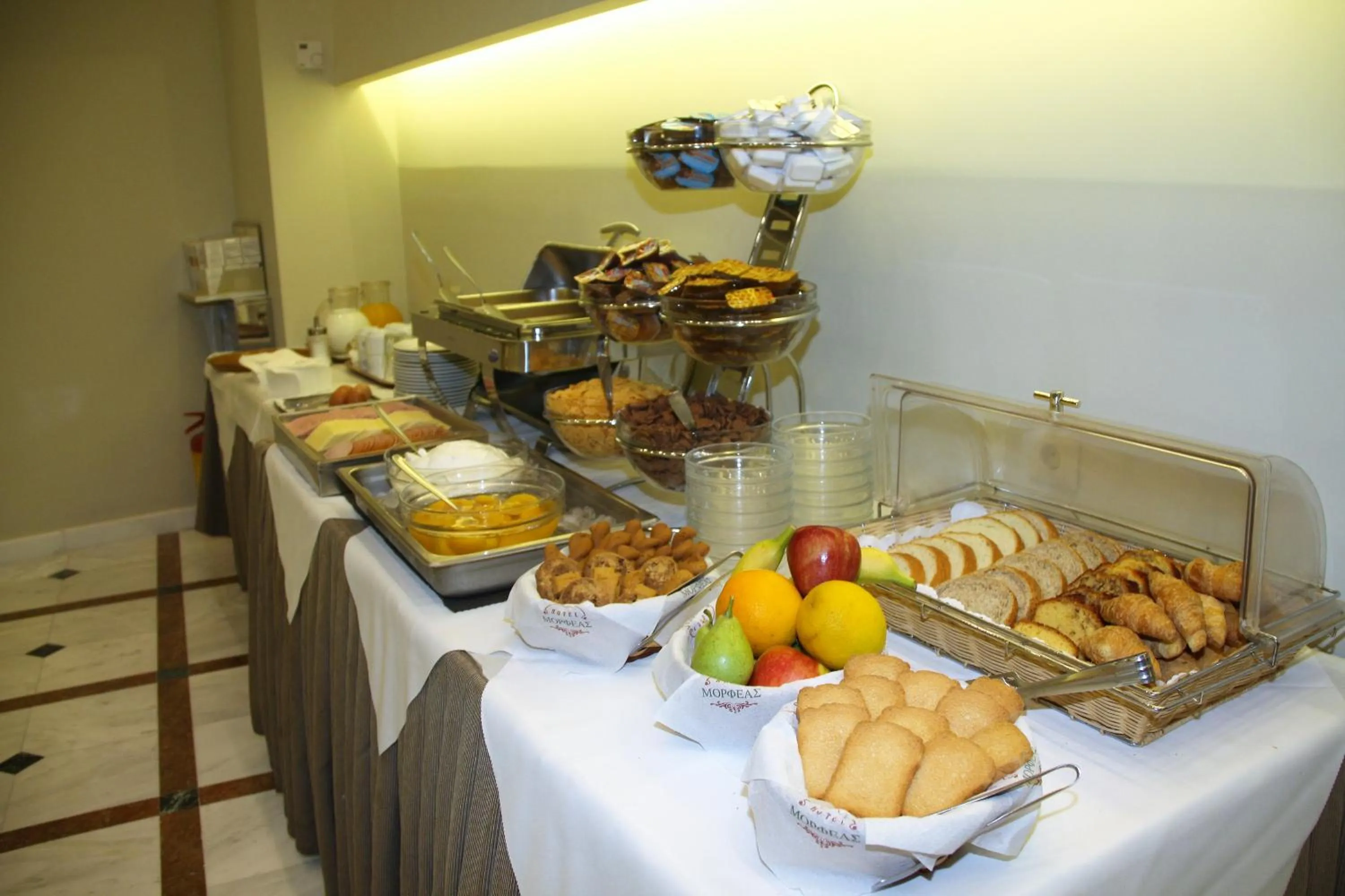 Buffet breakfast in Morfeas Hotel