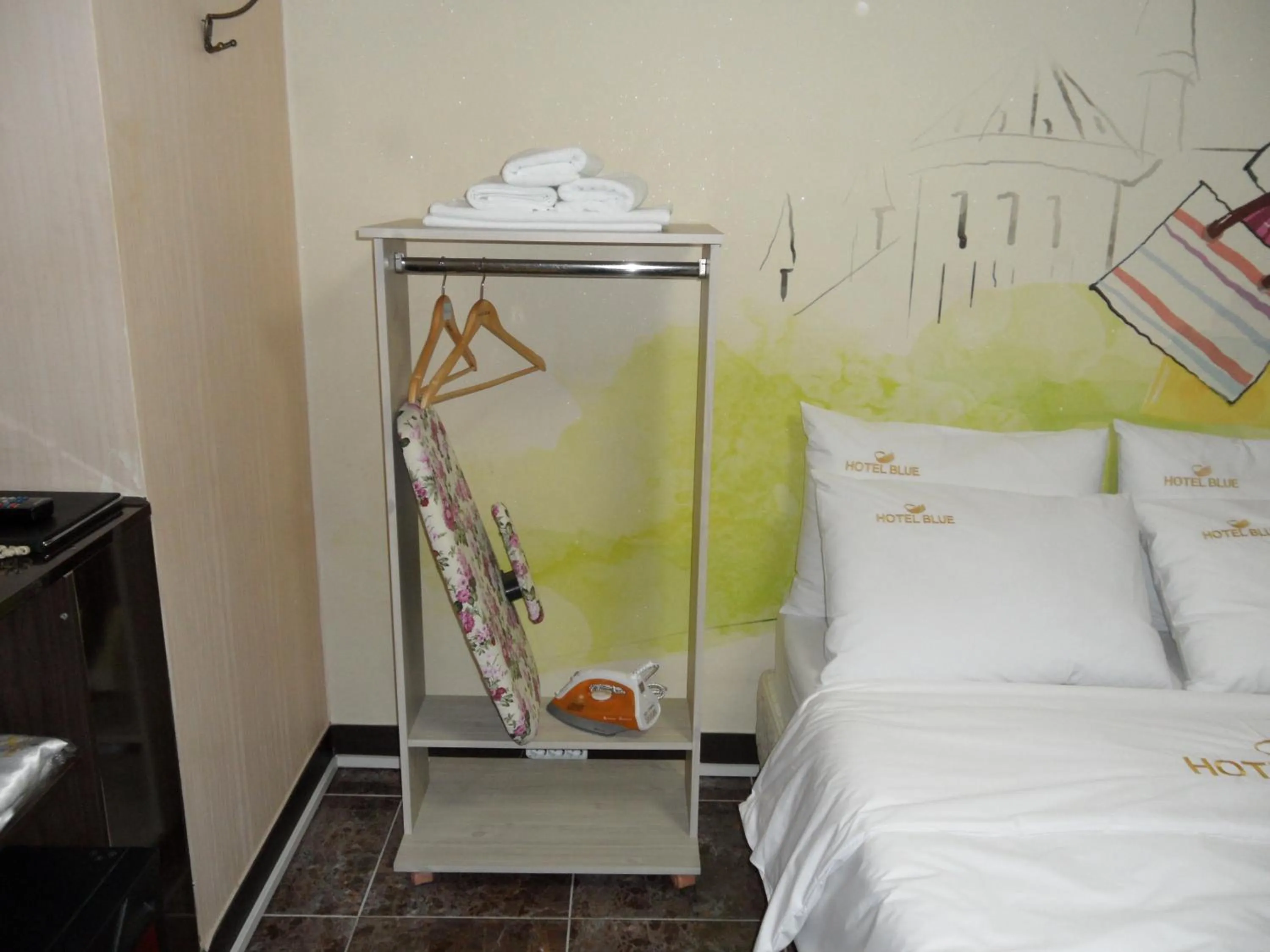 Decorative detail, Bed in Songdo Blue Hotel