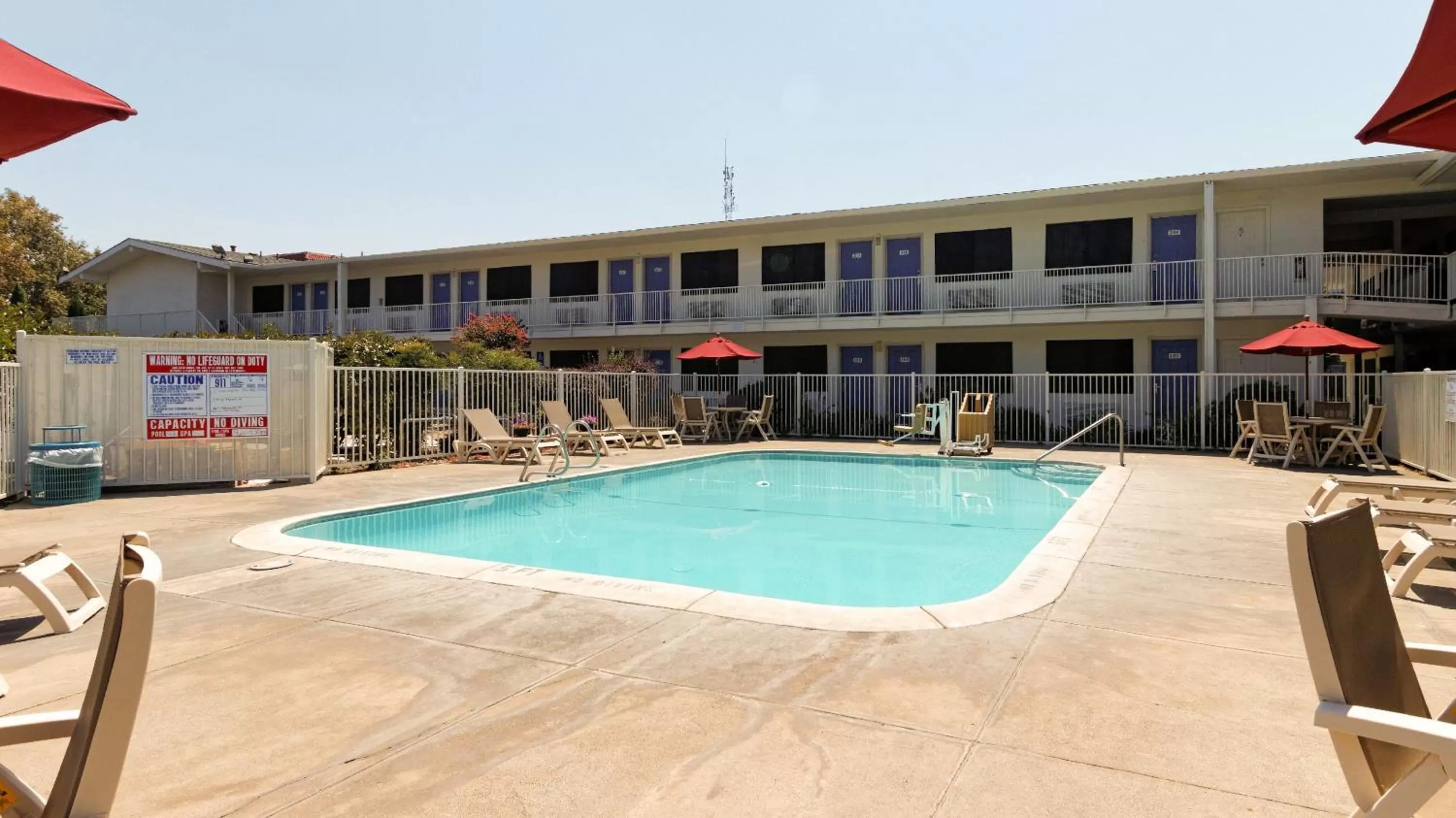 Swimming pool in Motel 6-Chico, CA