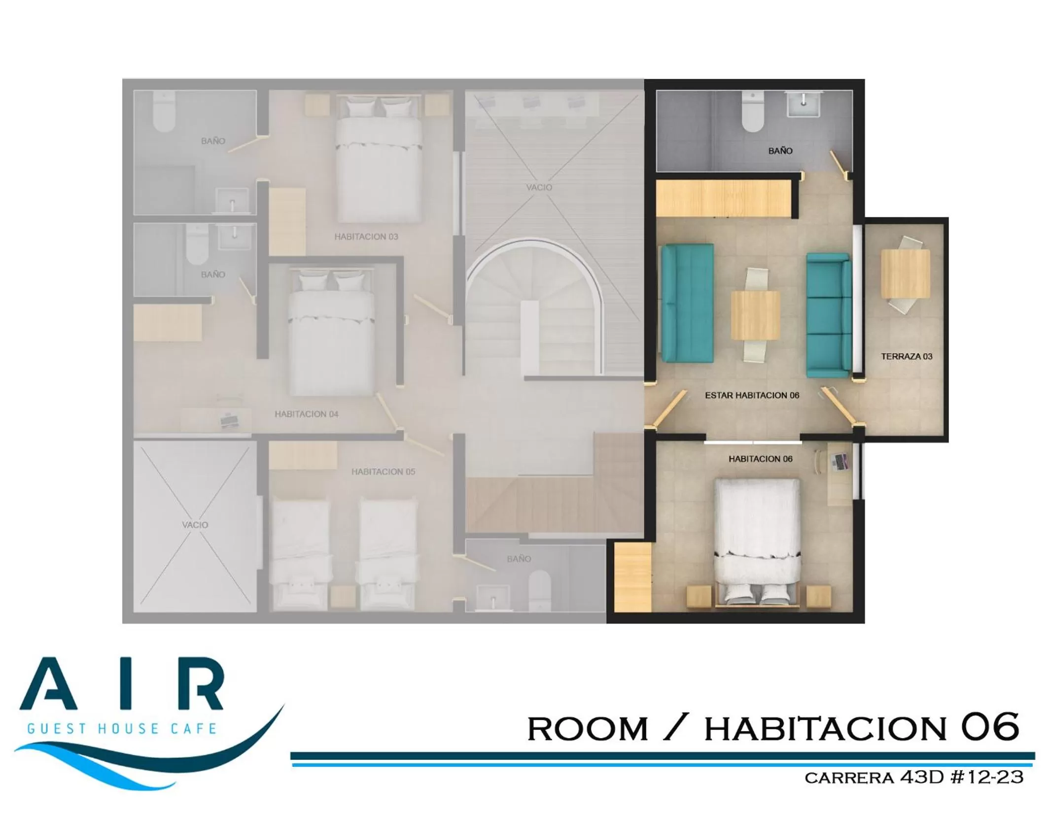Floor Plan in Air Guest House