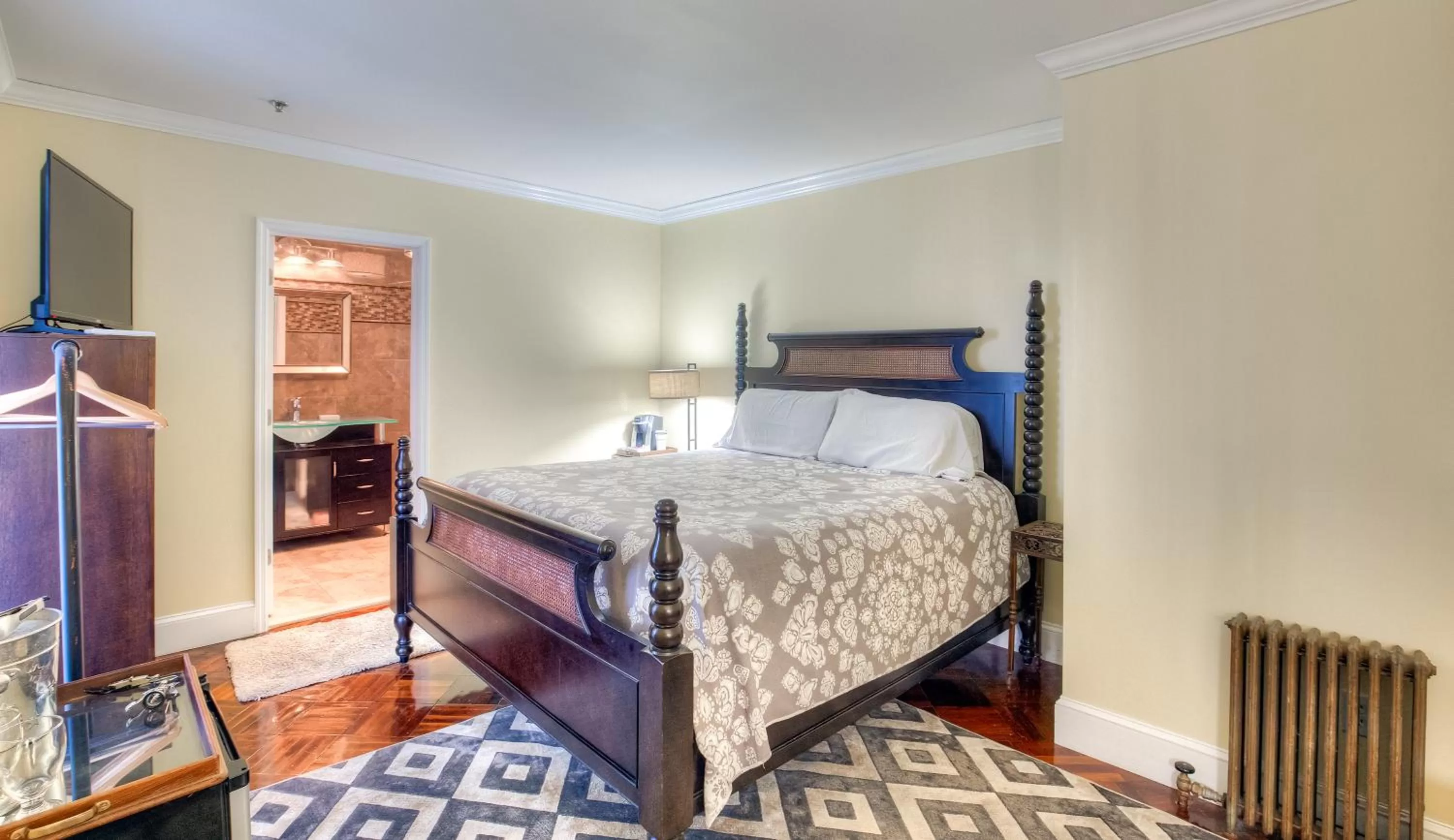 Bed in Elaine's Cape May Boutique Hotel