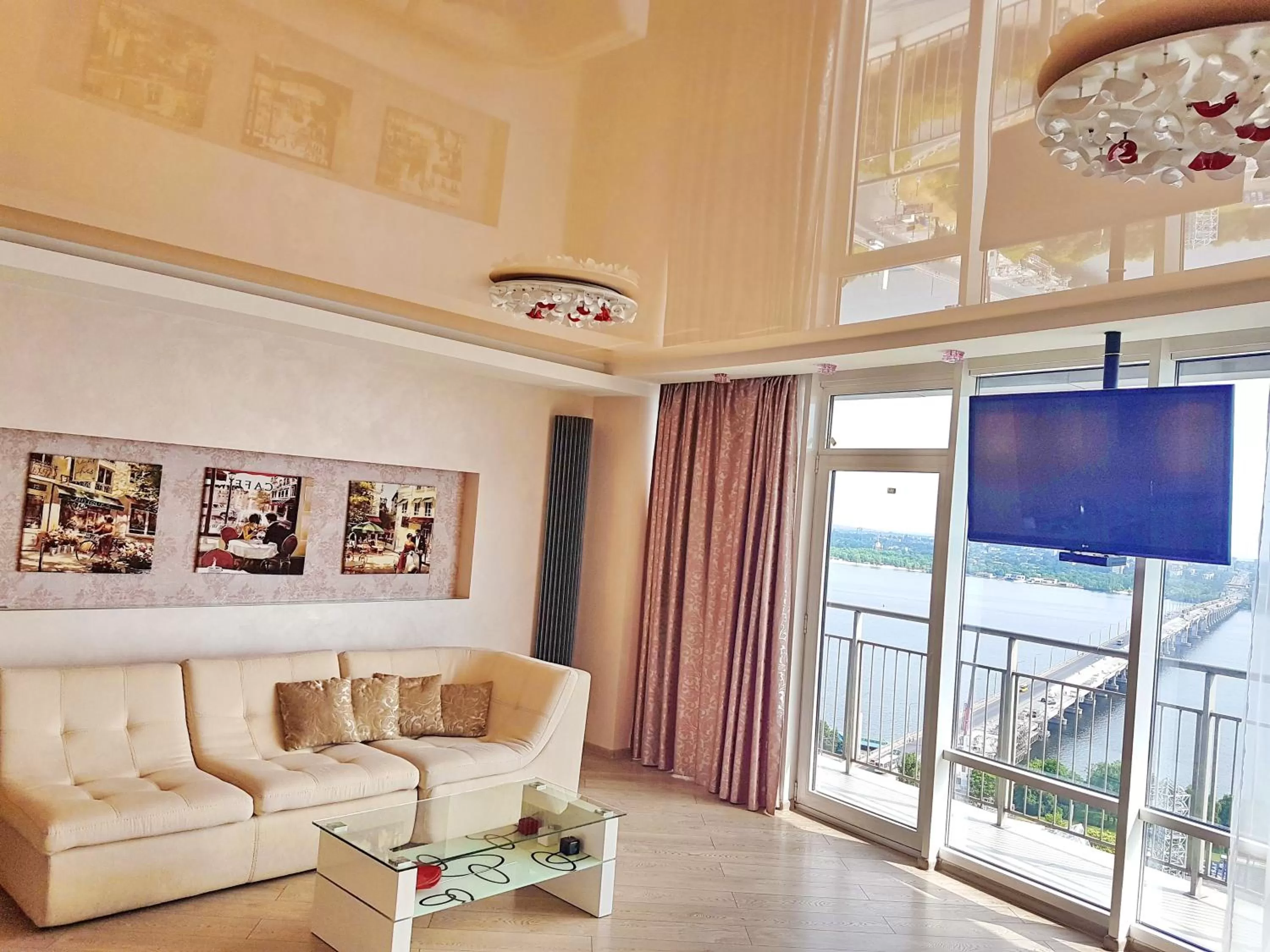 TV and multimedia, Seating Area in Most City Apart-Hotel