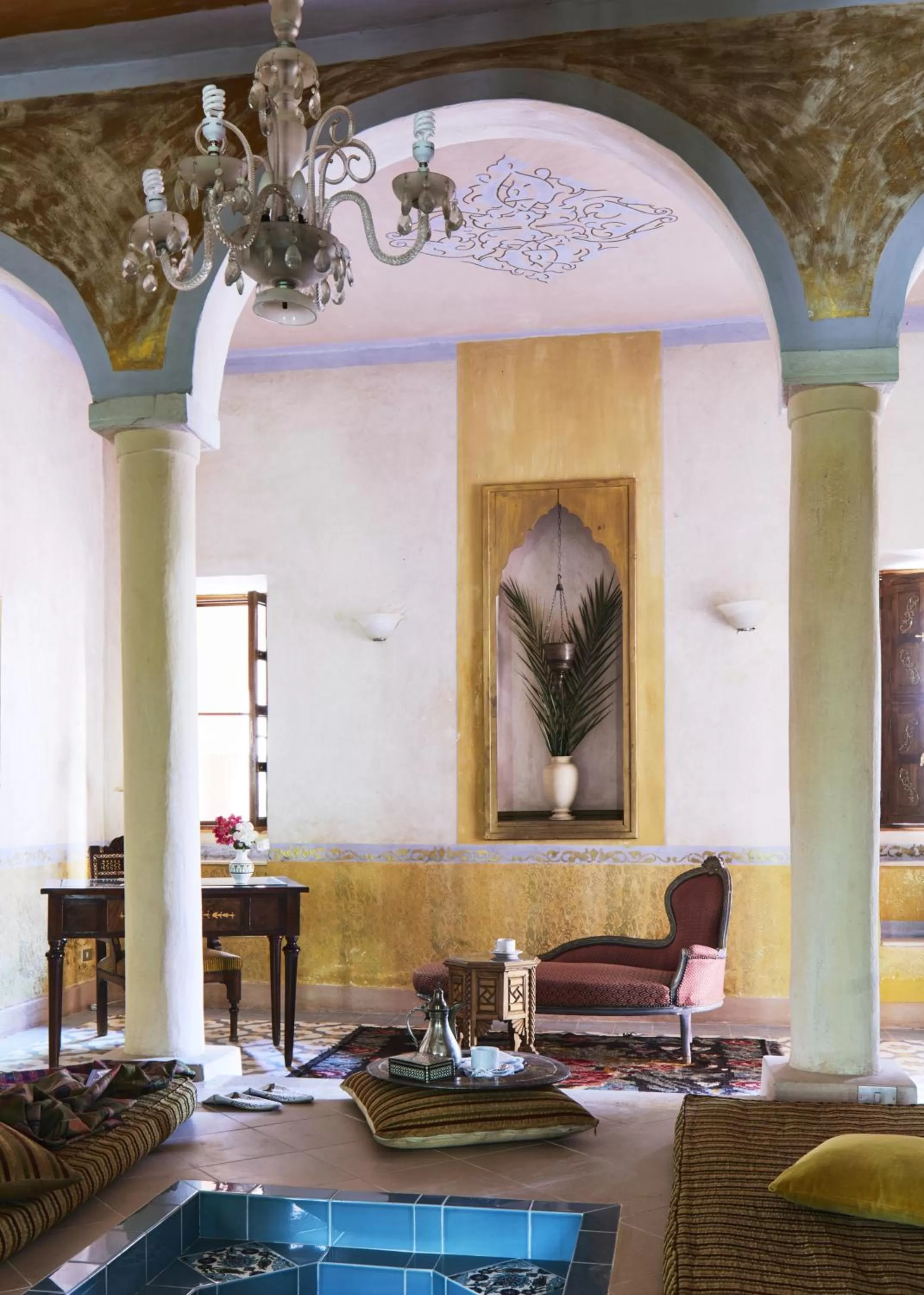 Seating area in Al Moudira Hotel