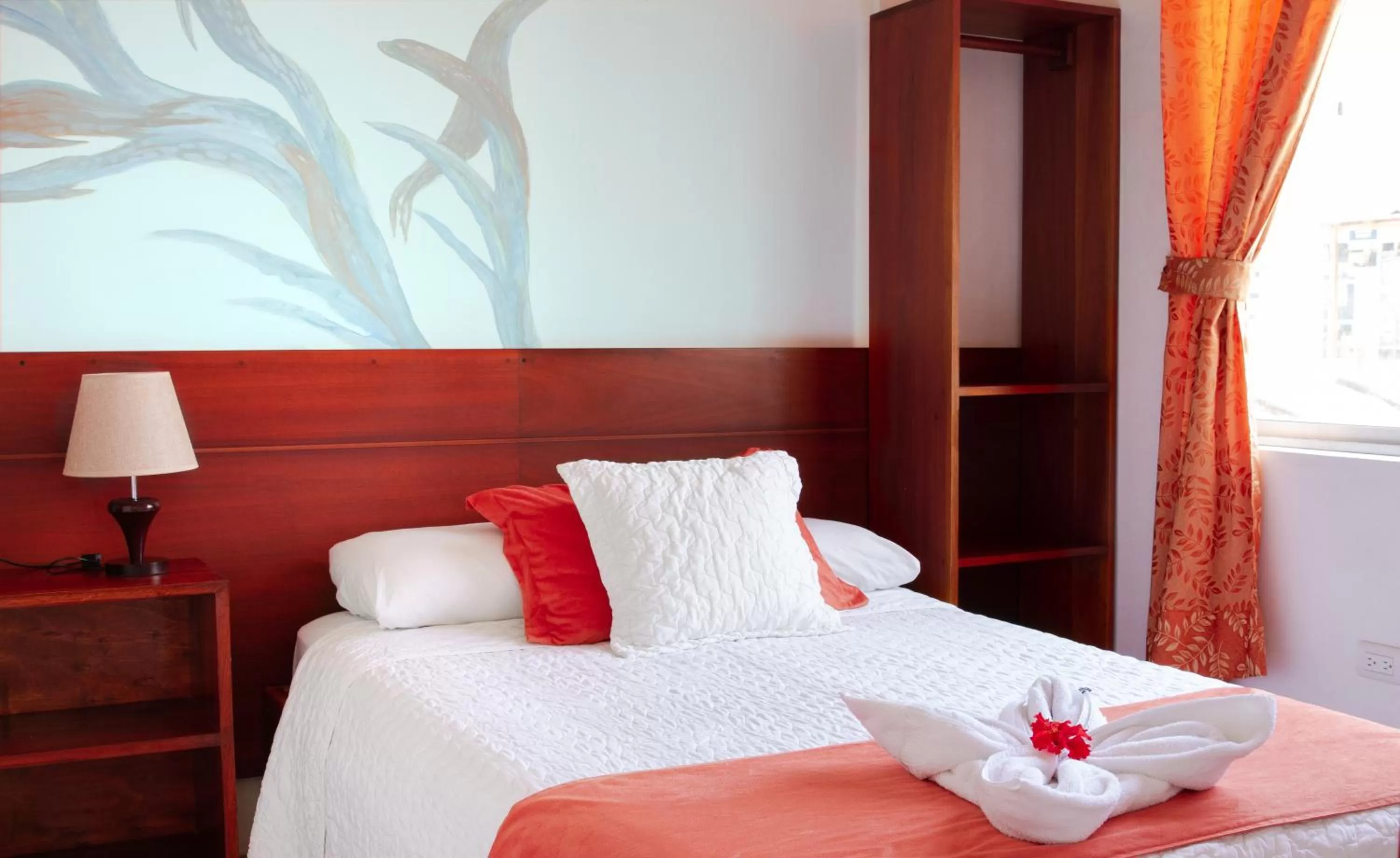 Bed in Hotel Coral Blanco with high speed internet Starlink