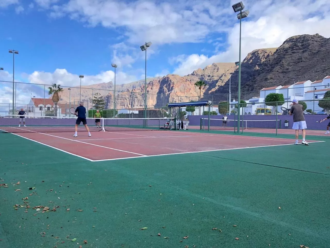 Tennis court in El Marques Palace by Intercorp Group