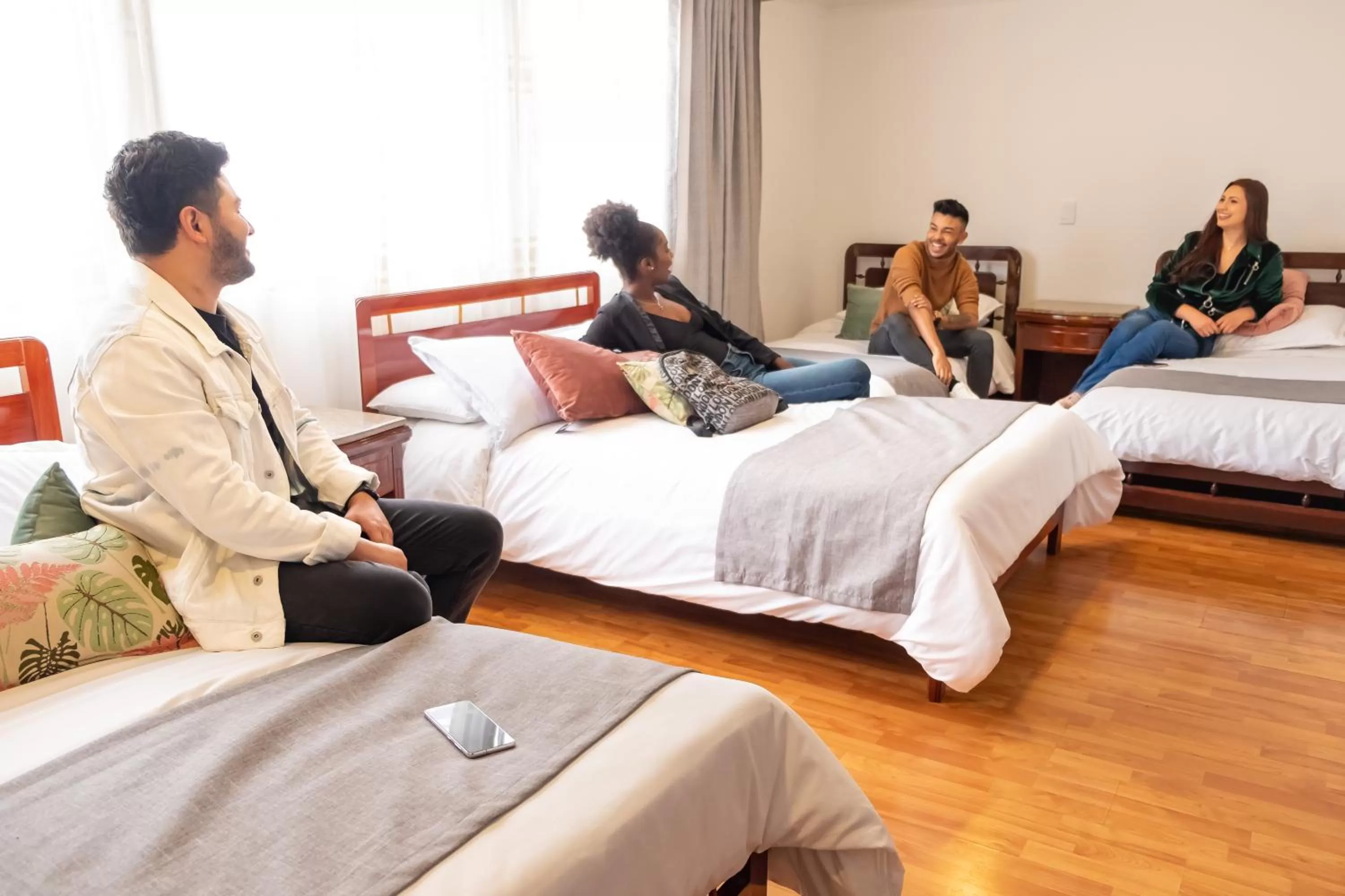 People, Bed in Hotel Virrey Central