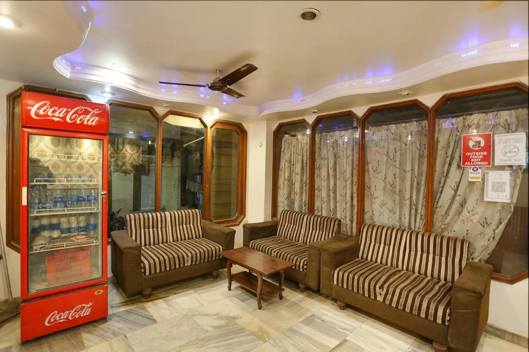 Seating area in FabHotel Ashoka Inn