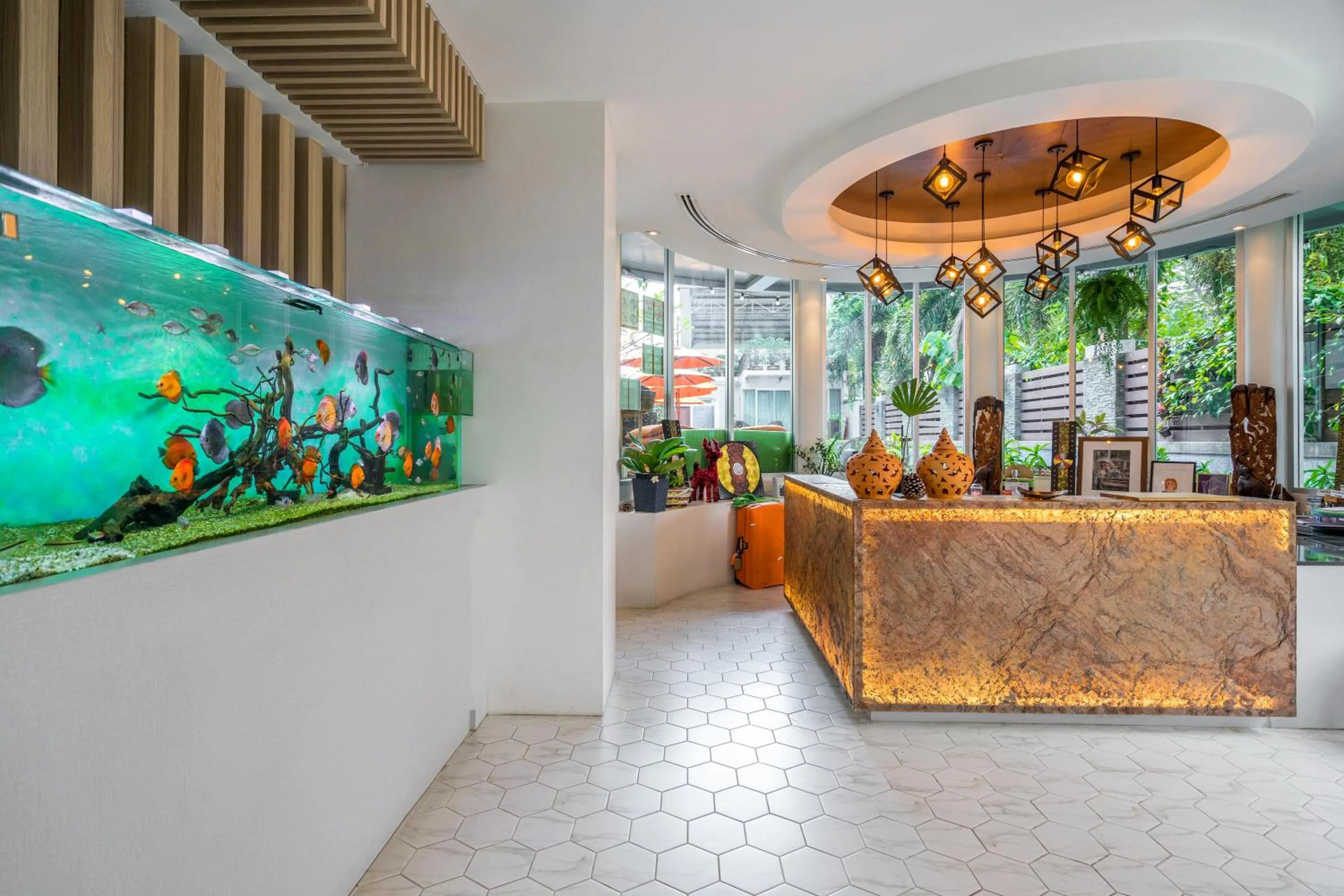 Lobby or reception in Baan Suwantawe