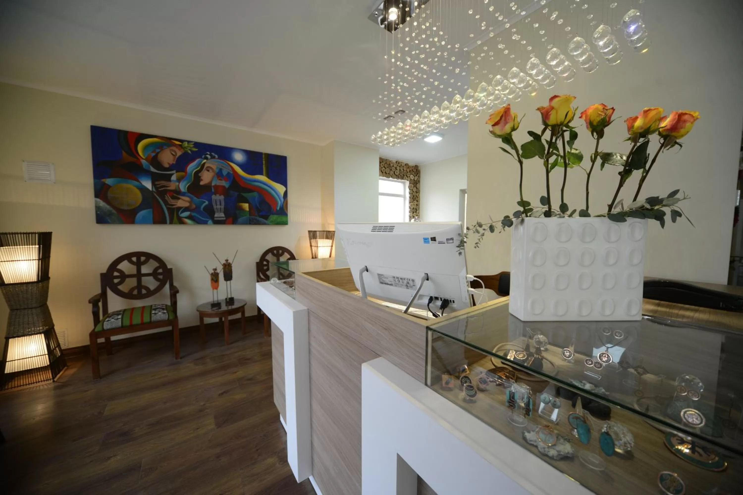 Lobby or reception, Kitchen/Kitchenette in Hotel Boutique Reyall