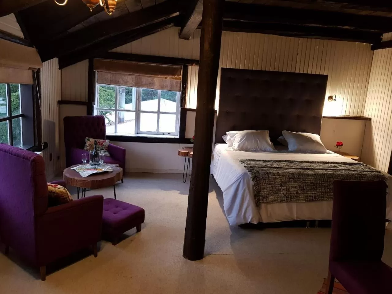 Bed in The Patagonian Lodge