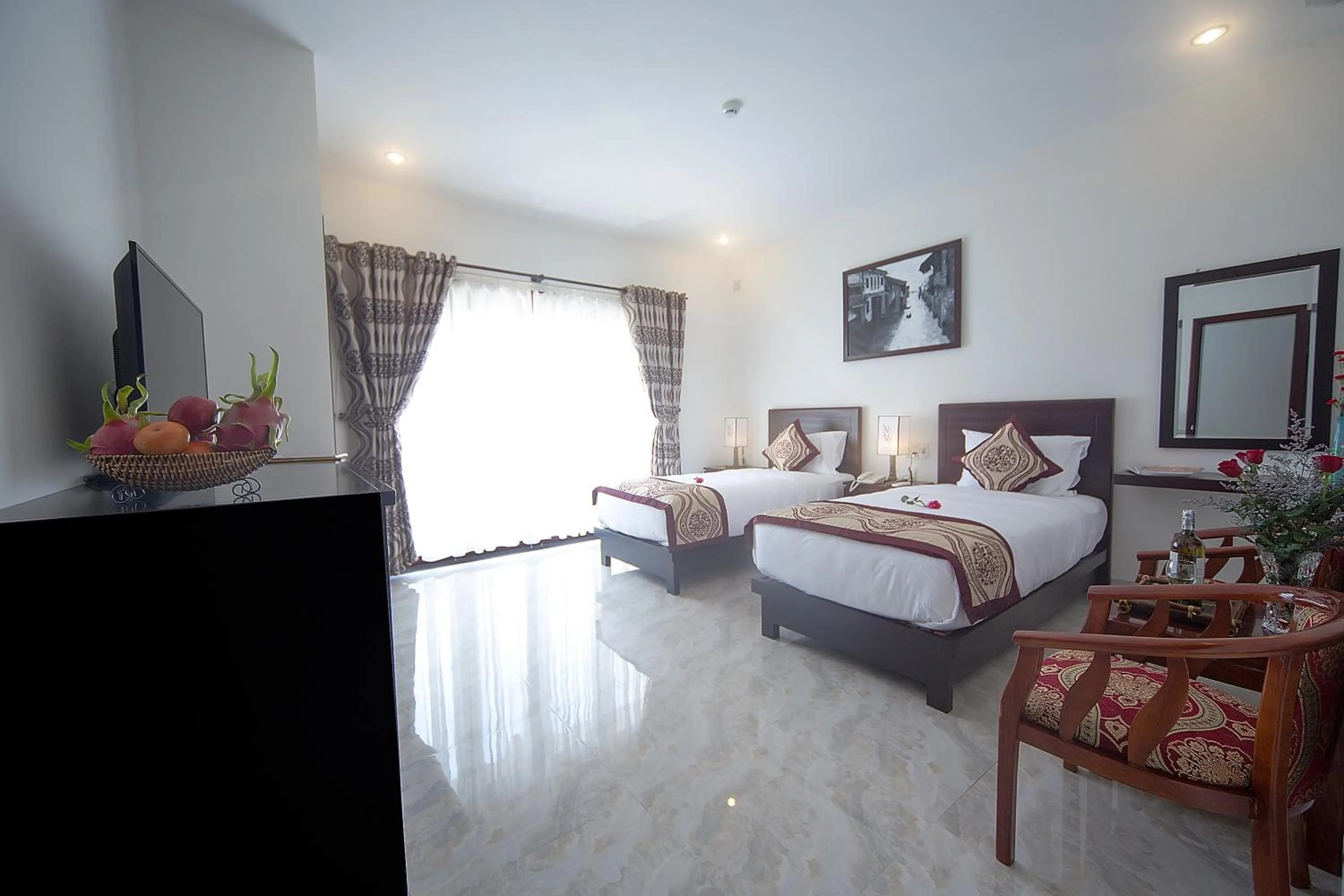 Decorative detail, Bed in Pham Gia Boutique Villa