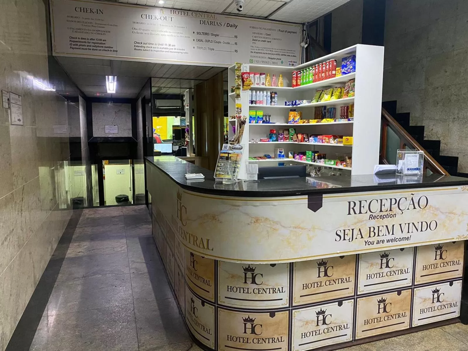 Lobby or reception in Hotel Central Gold