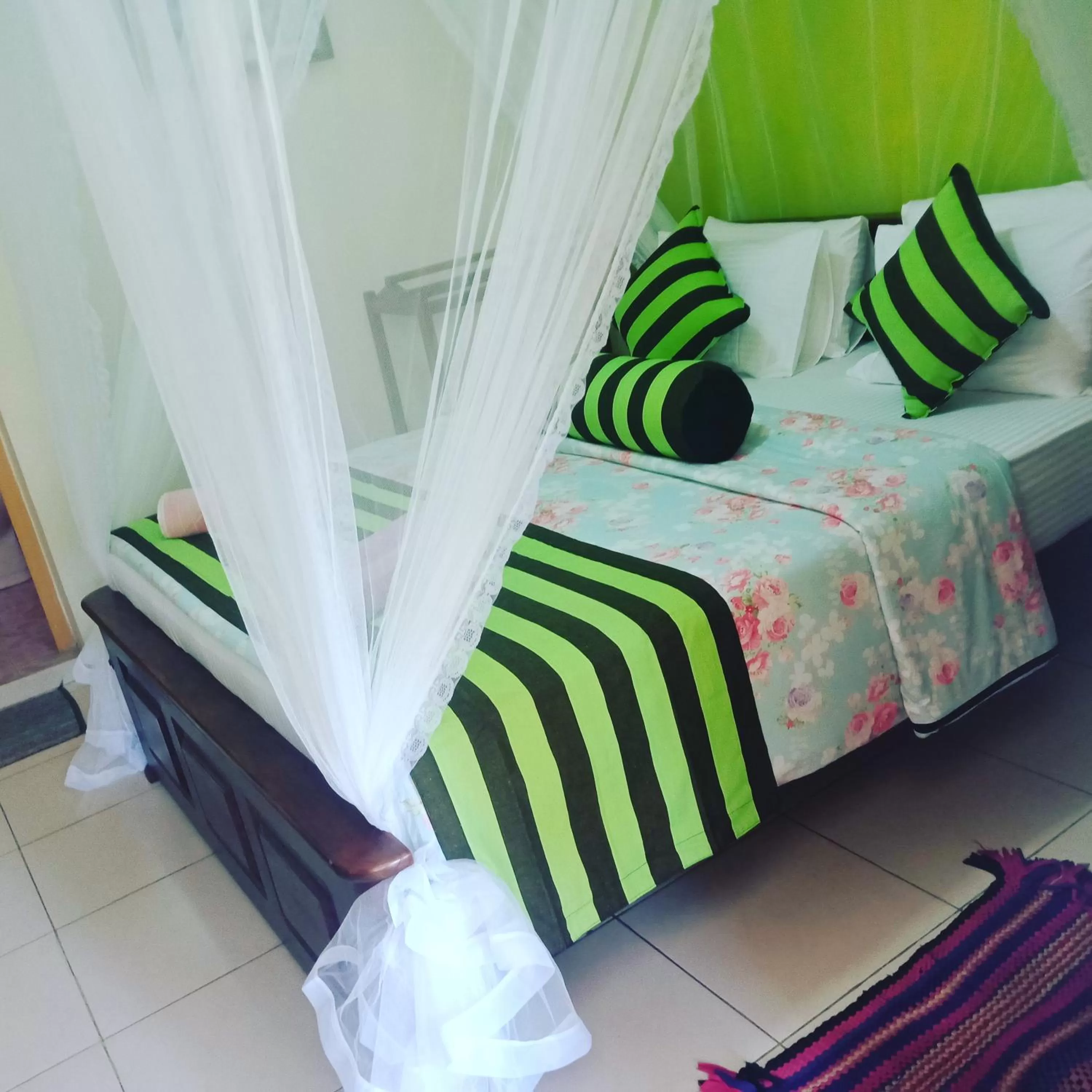 Bed in Madushanka Resort