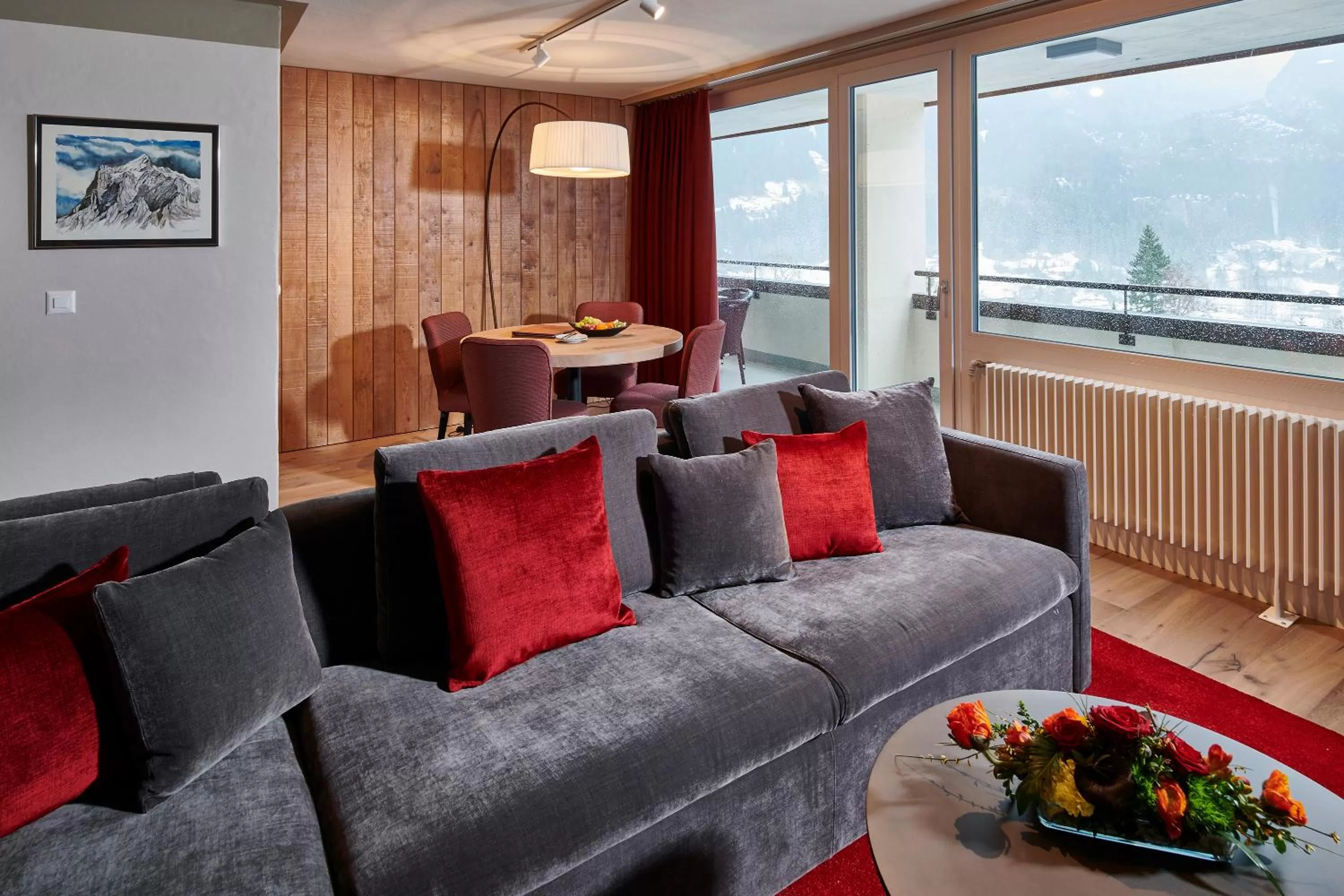 Living room in Hotel Spinne Grindelwald