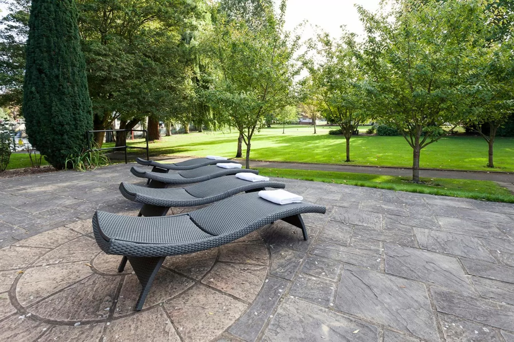 Patio in The Lensbury Resort