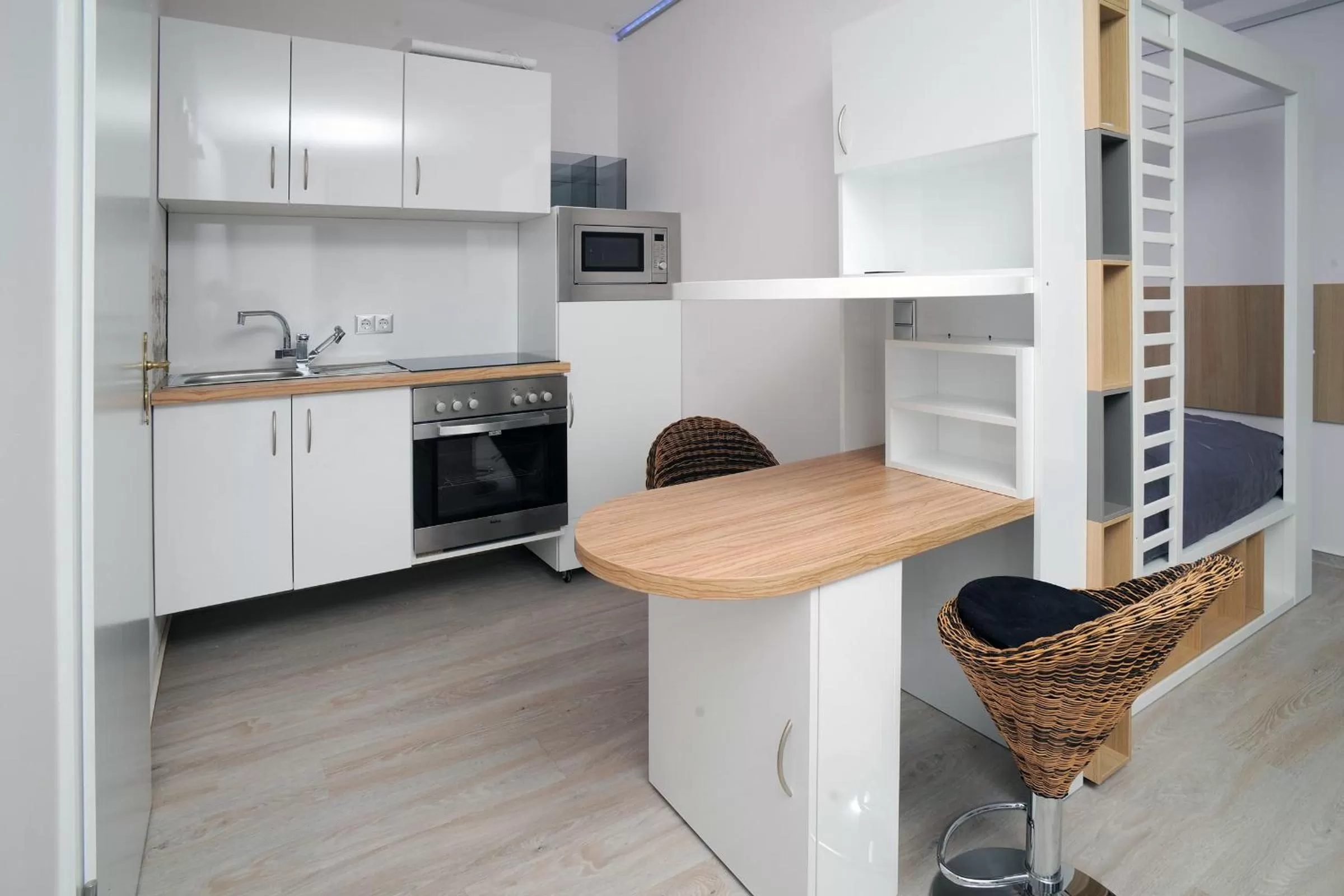 Kitchen or kitchenette in Designpension Idyll Nr2 Hotel Garni