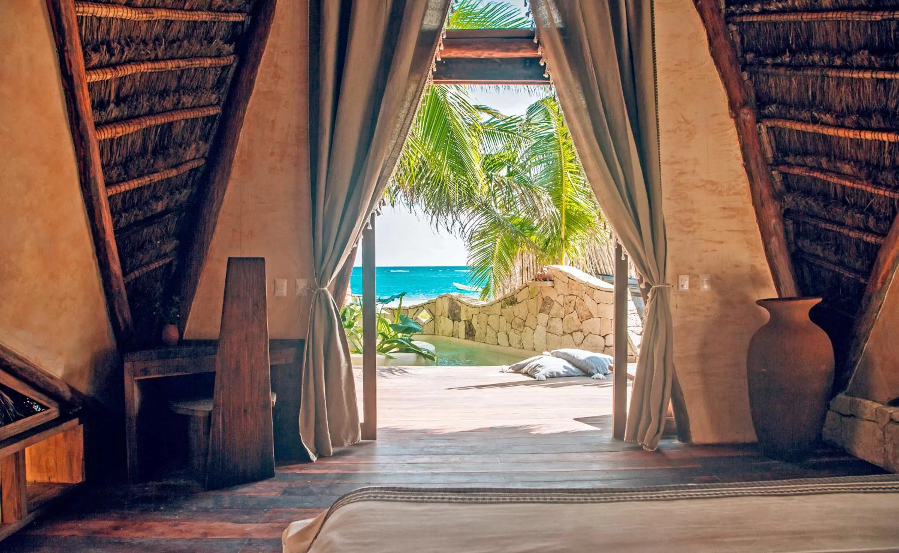 Pool view in Ikal Tulum Hotel