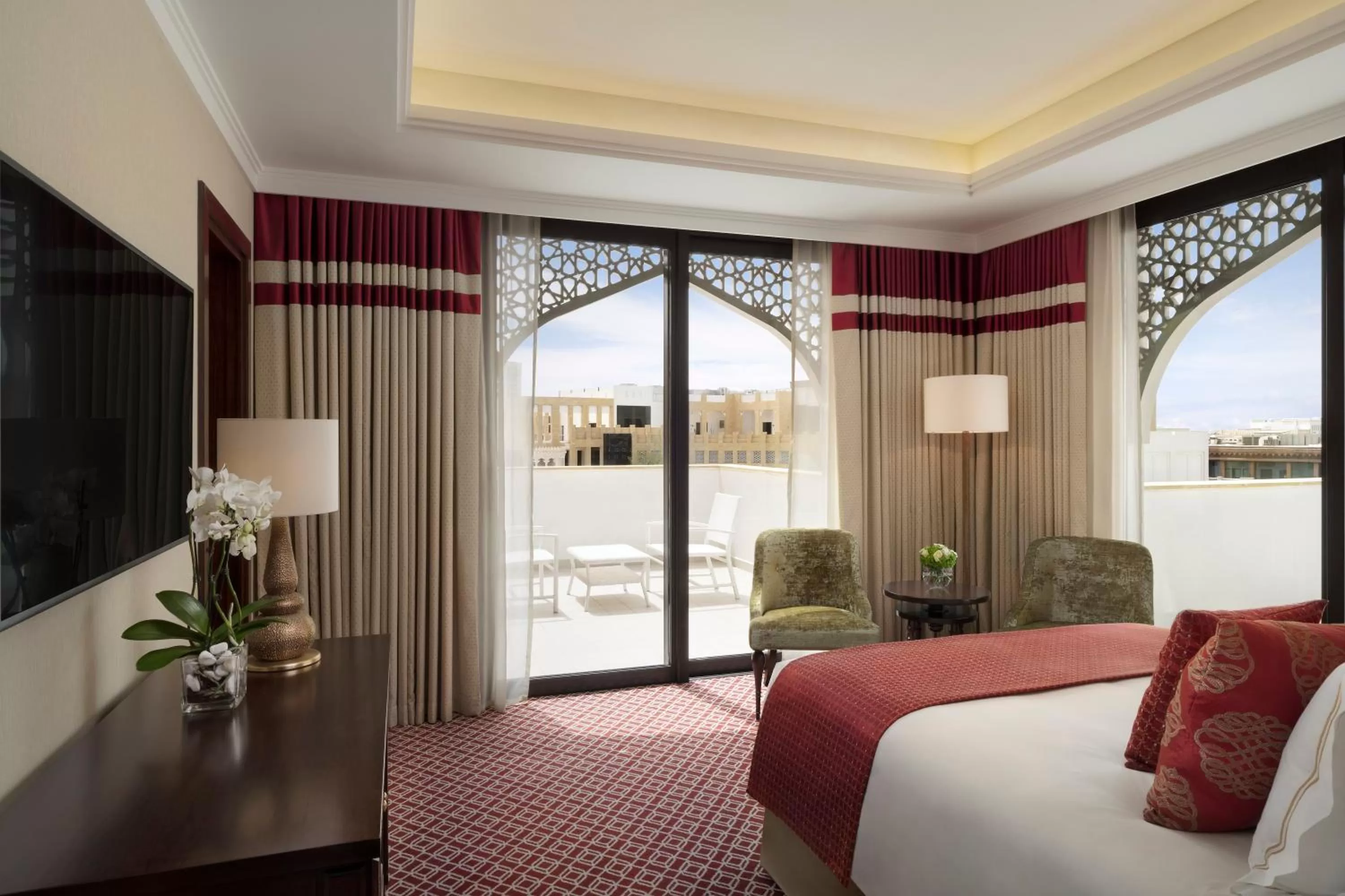 Seating area, Bed in Al Najada Doha Hotel by Tivoli