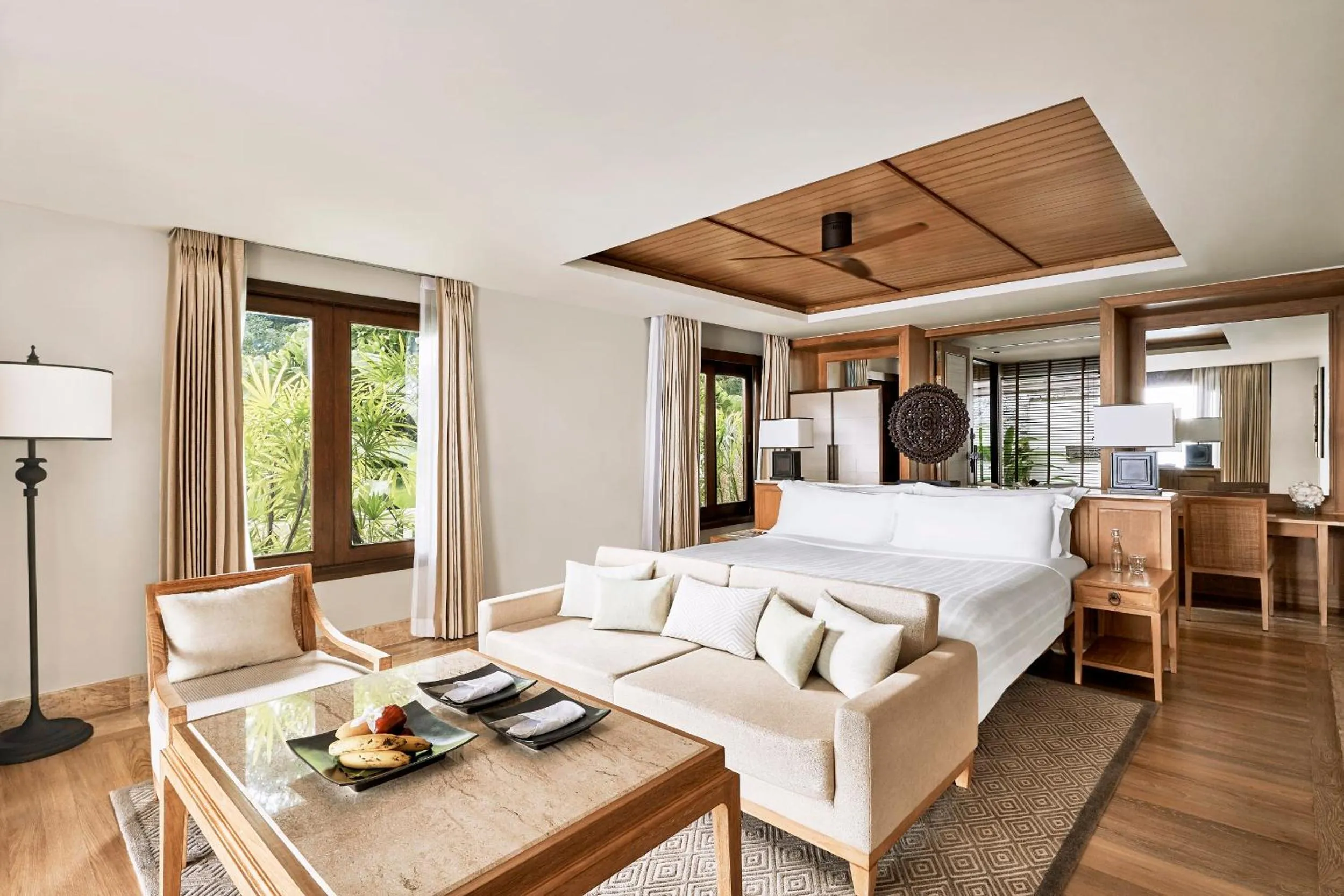 Living room, Bed in Trisara Villas & Residences Phuket