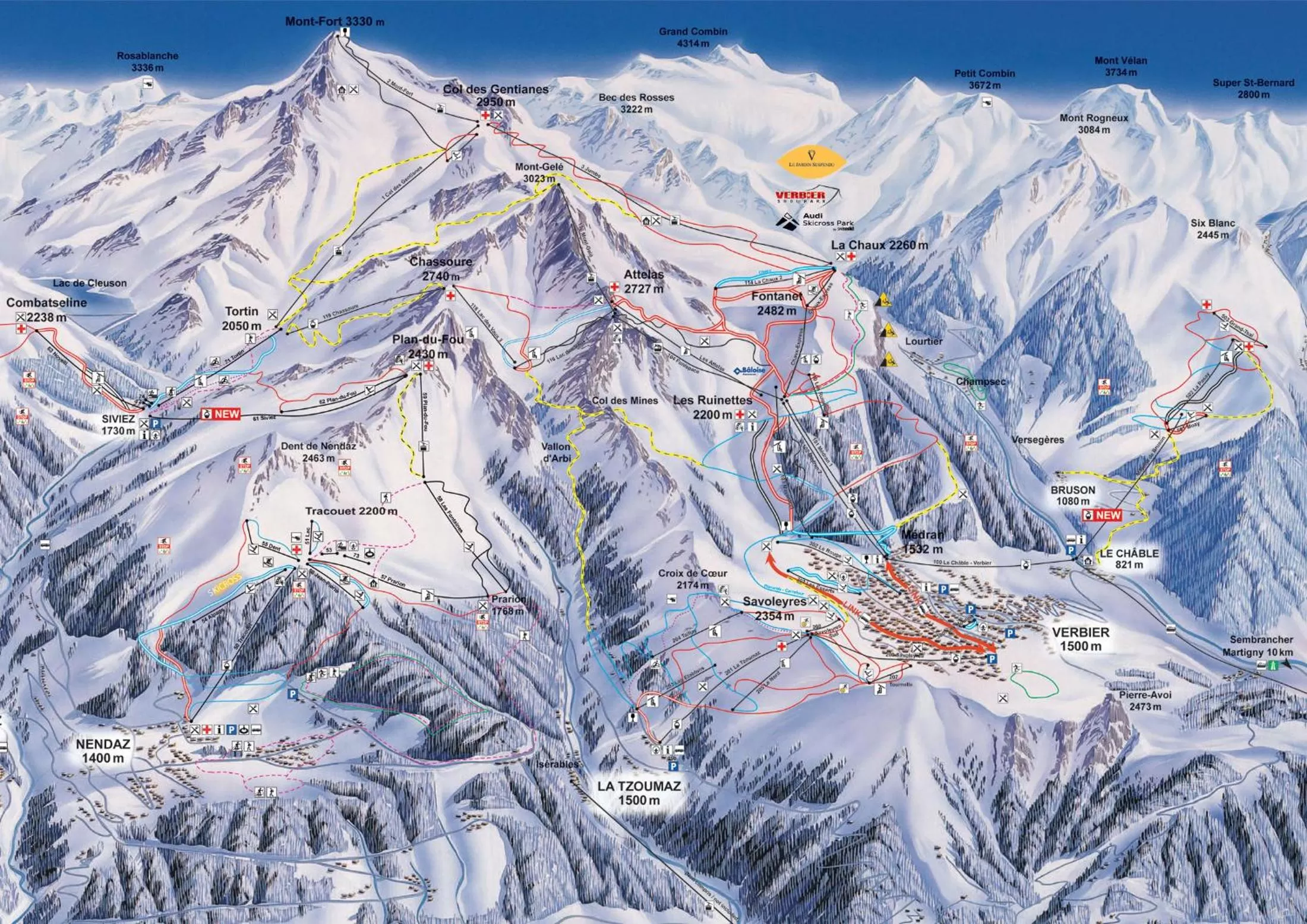 Skiing in BnB Claudy et Elizabeth Michellod-Dutheil