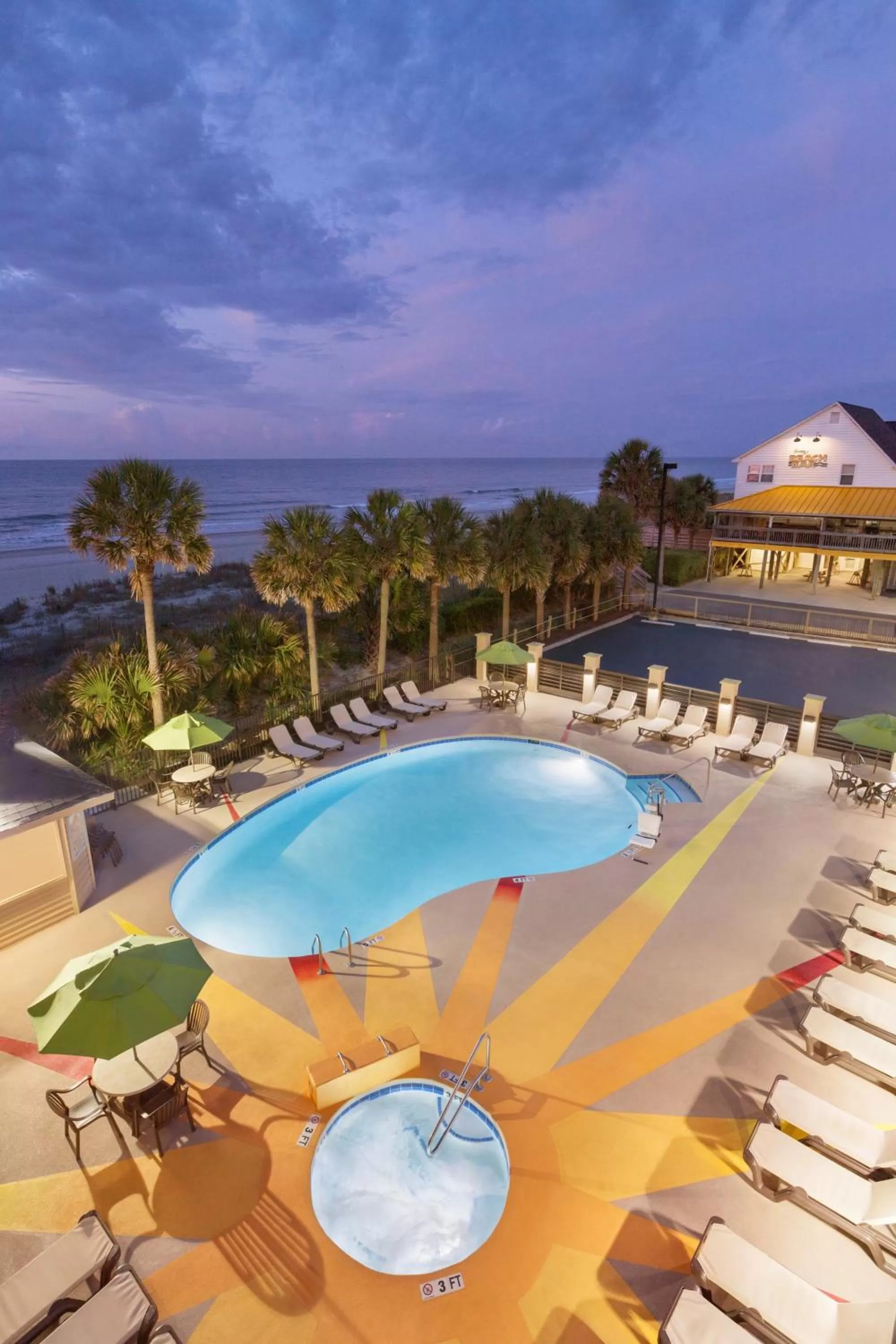 Pool view in Surfside Beach Oceanfront Hotel