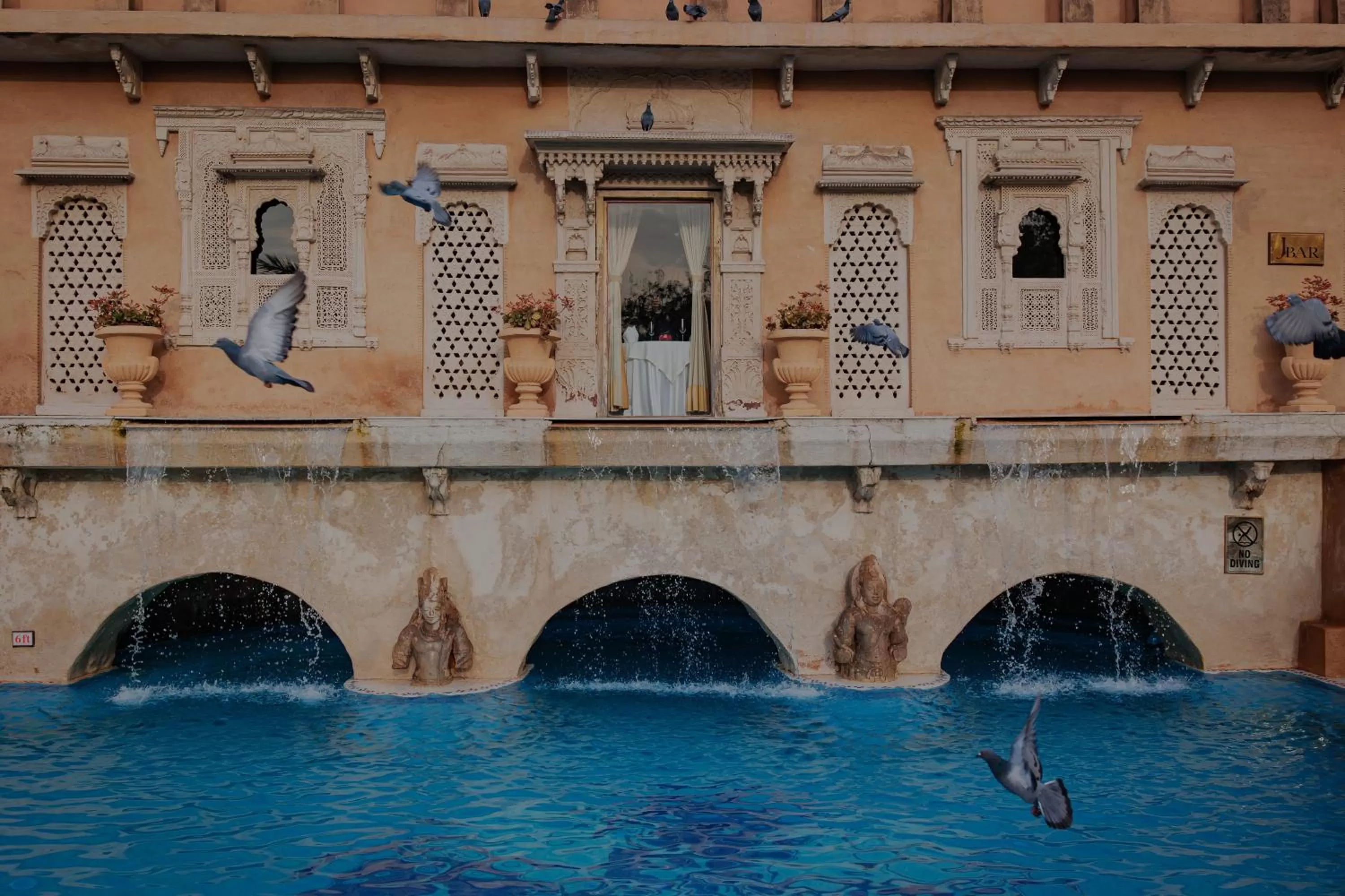 Swimming pool in Ajit Bhawan - A Palace Resort