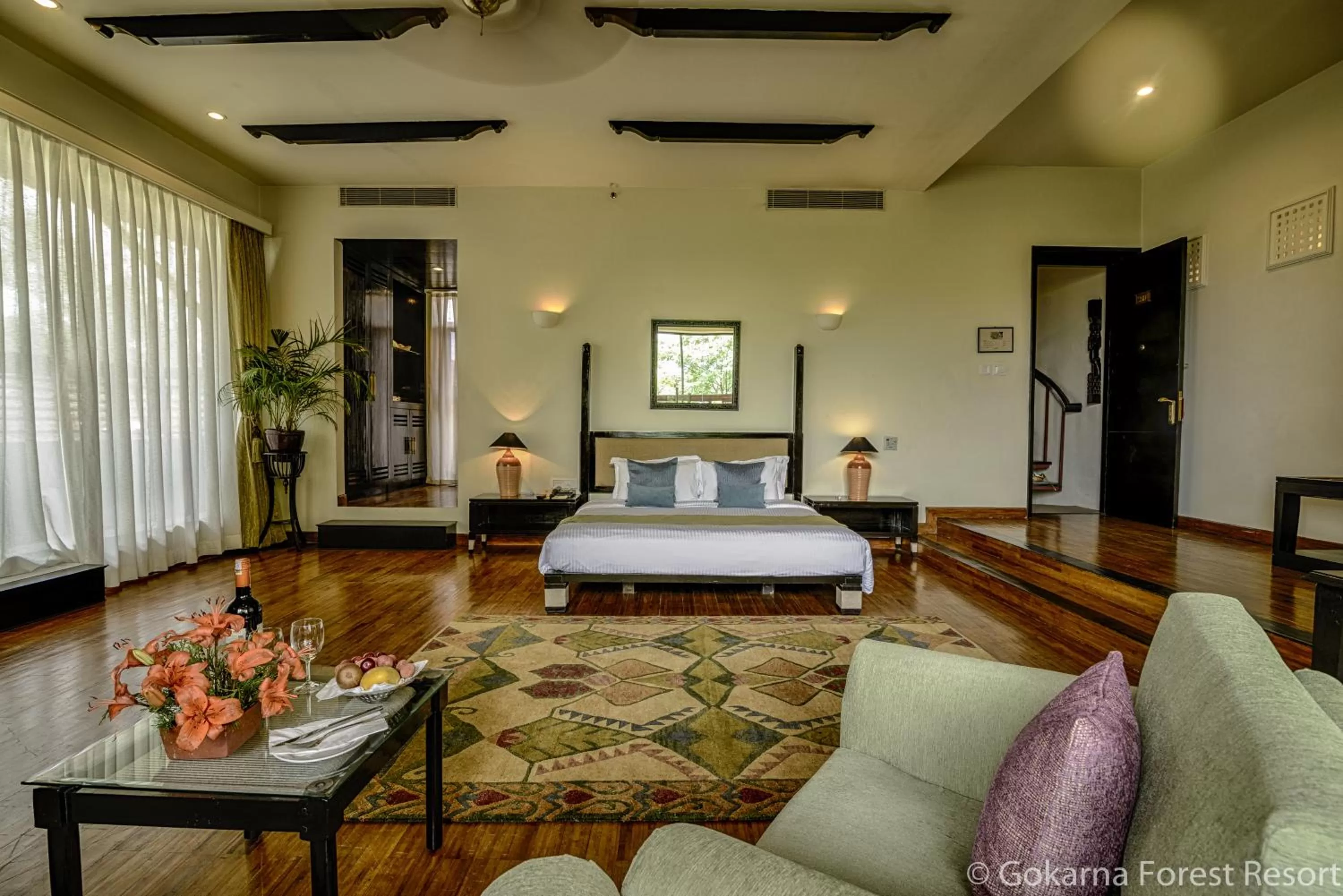 Photo of the whole room, Bed in Gokarna Forest Resort Kathmandu