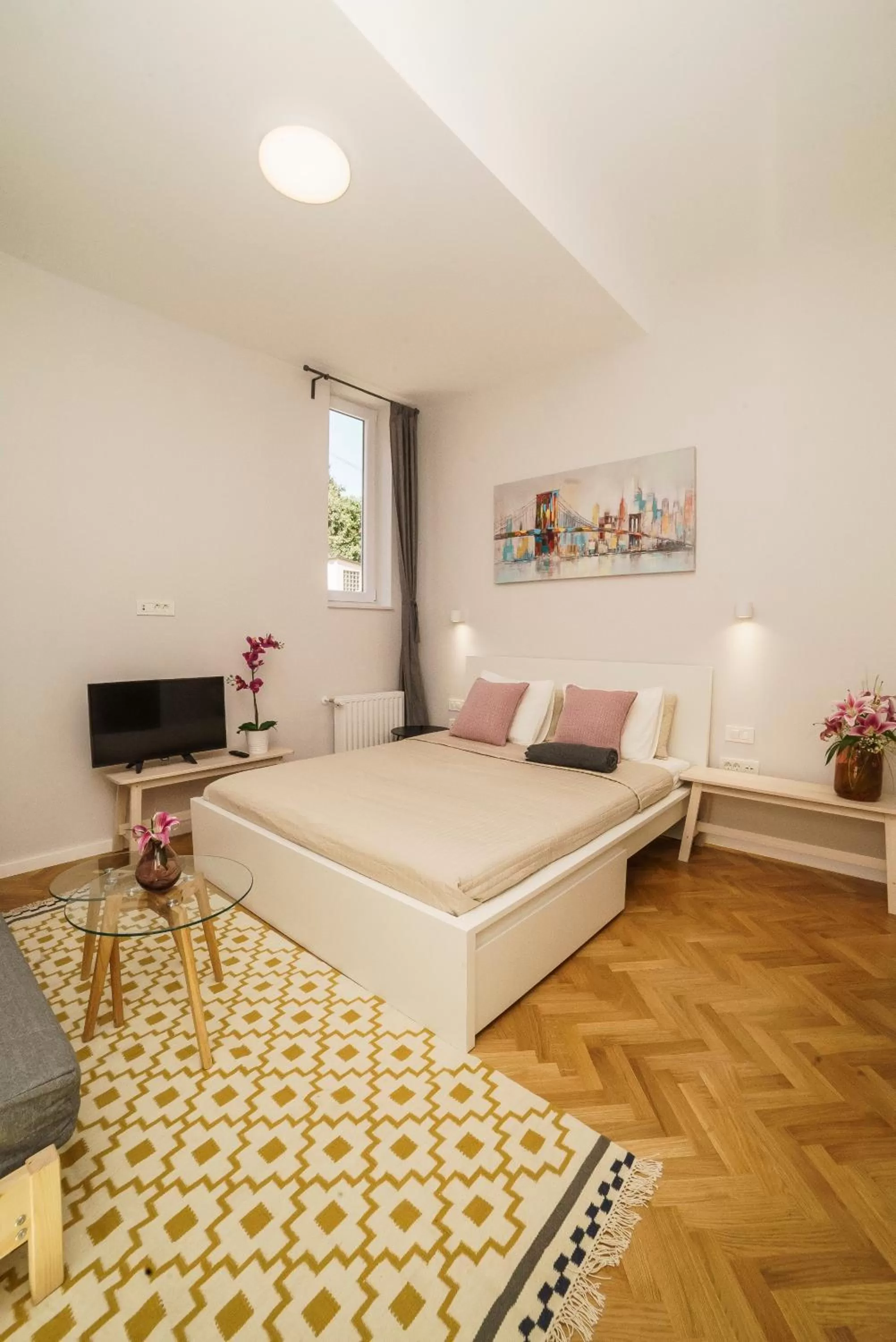 Bed in Doma Zagreb Aparthotel